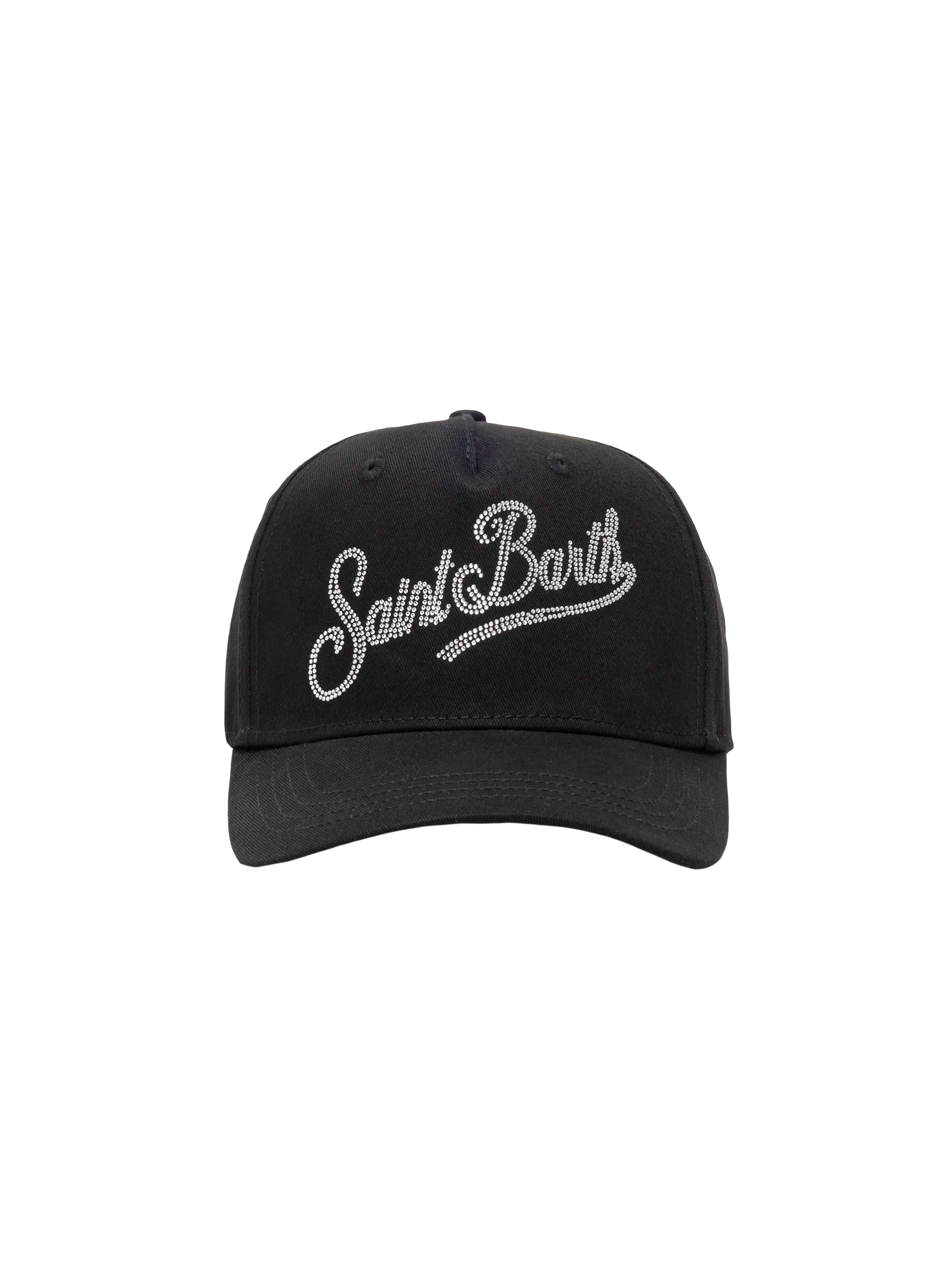 mc2-saint-barth-basb0007-cappellino-baseball-cotone-nero-con-strass image 1