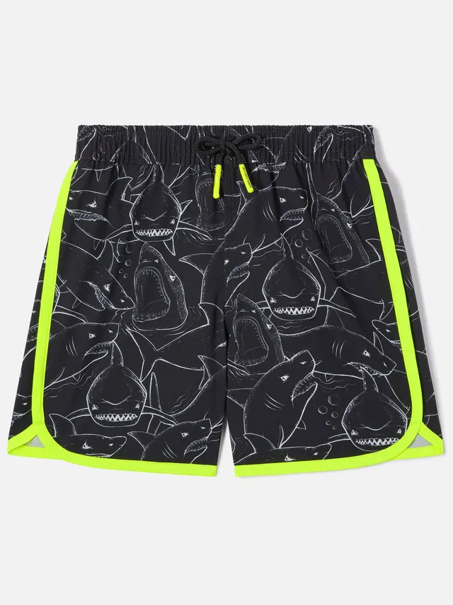 mc2-saint-barth-costume-da-bagno-bambino-con-stampa-squalo-boxer-mare-boy-nero-s image 1