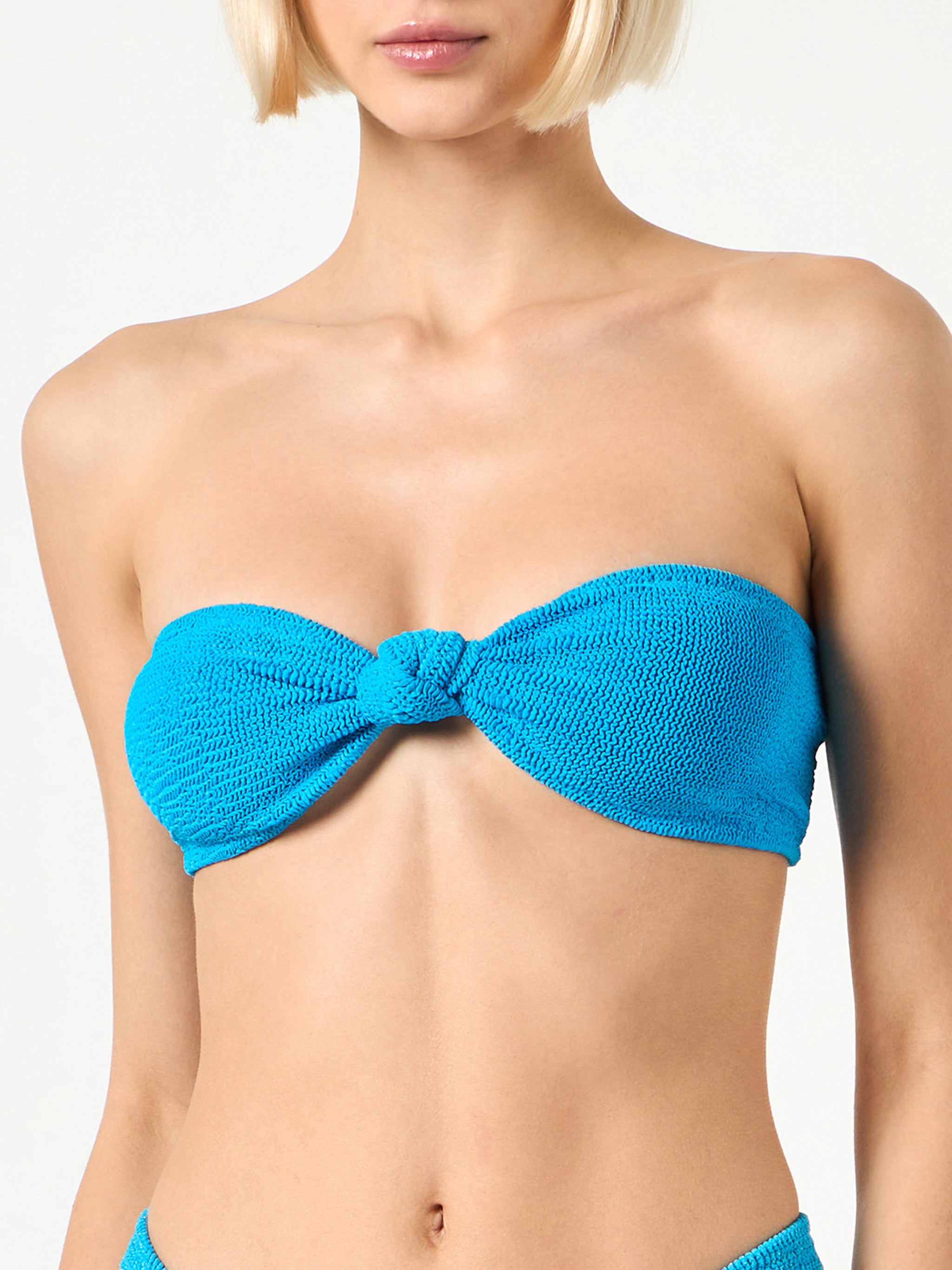 mc2-saint-barth-annice-top-bikini-fascia-crinkle-azzurro-polvere-con-nodo image 2