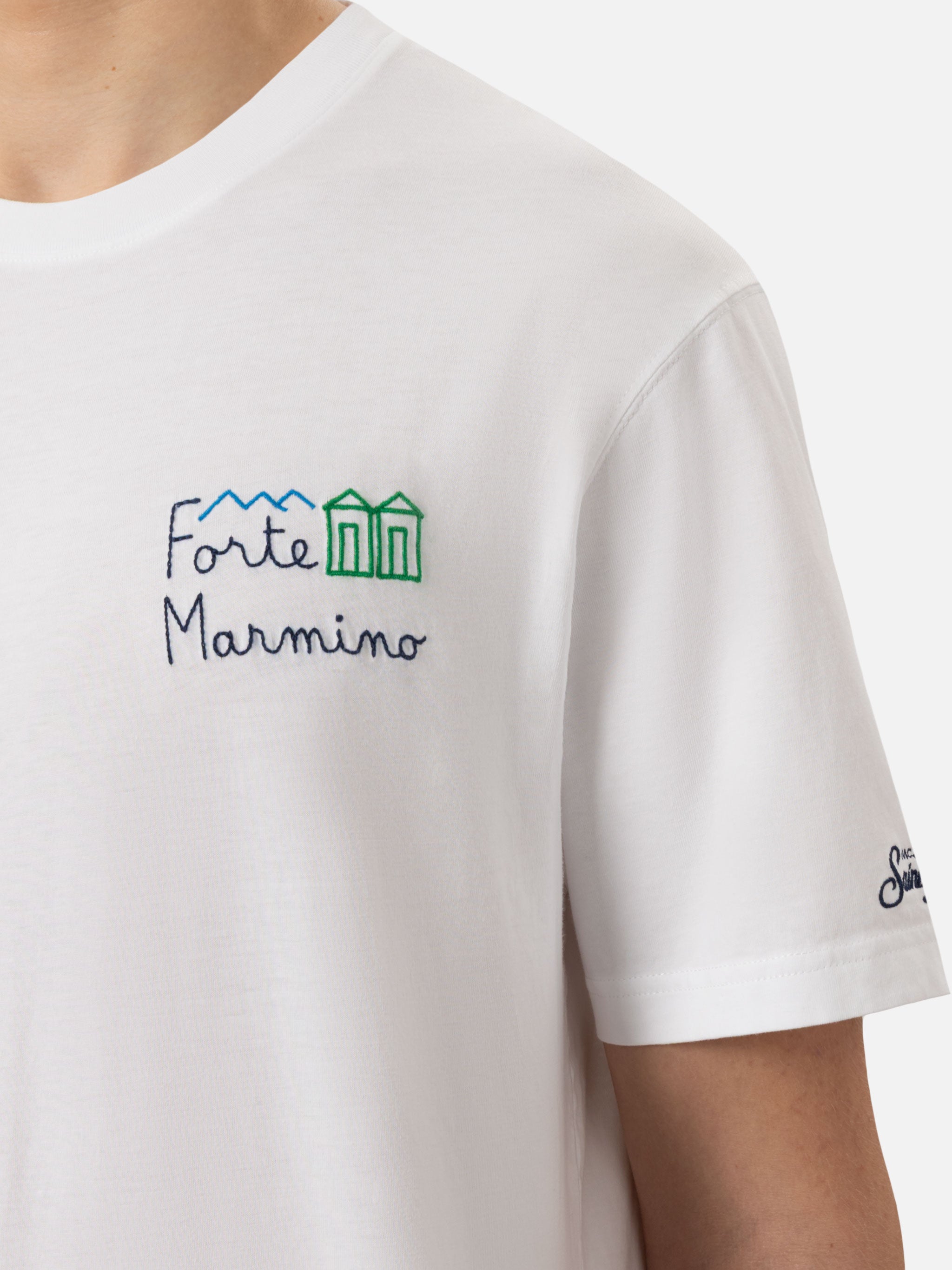 mc2-saint-barth-t-shirt-portofino-in-cotone-con-ricamo-forte-marmino image 2