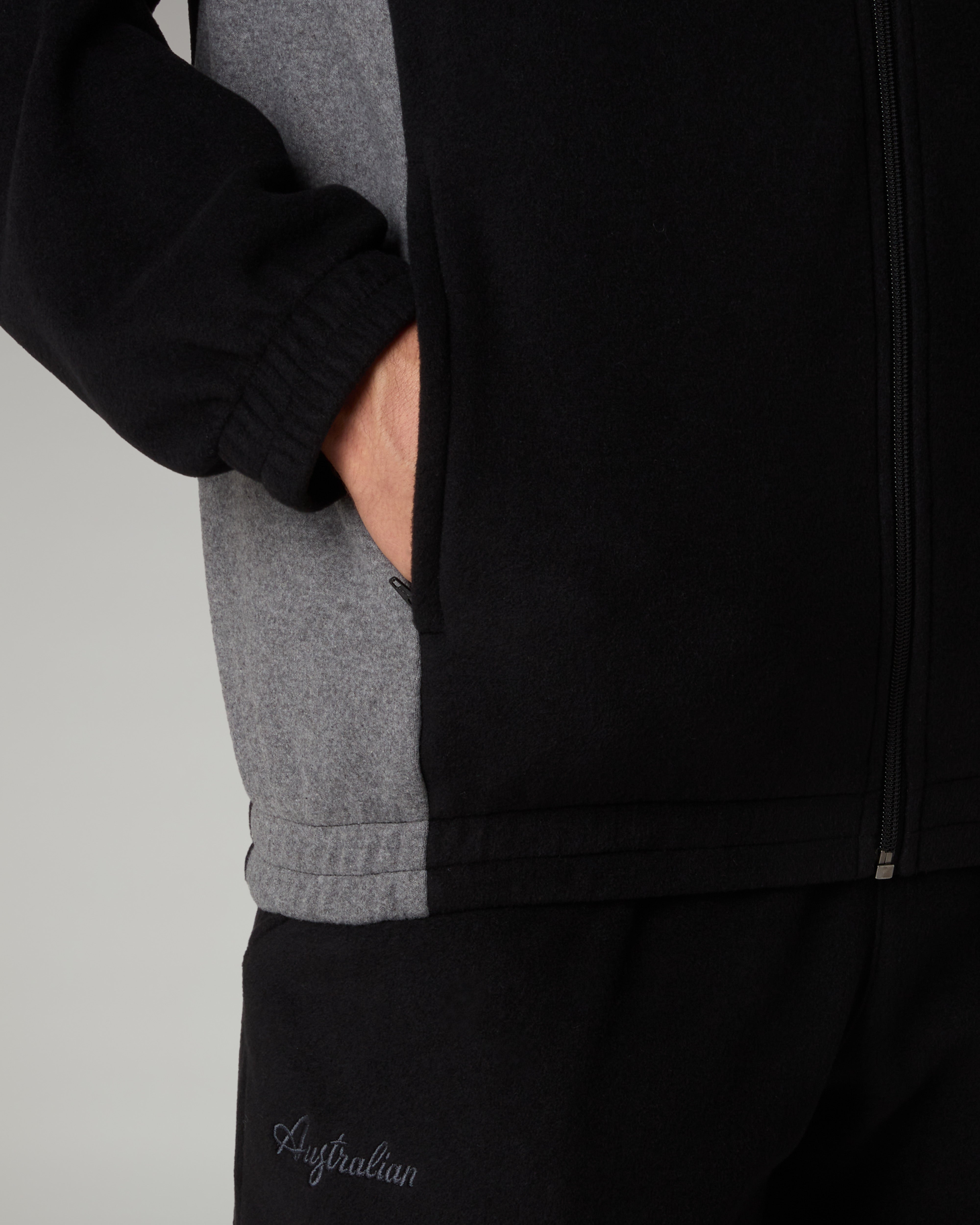 australian-posh-softech-tracksuit-tuta-uomo-nera-full-zip image 4