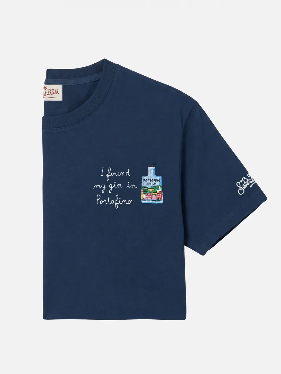 mc2-saint-barth-portofino-t-shirt-blu-uomo-i-found-my-gin-in-portofino-special-e image 1