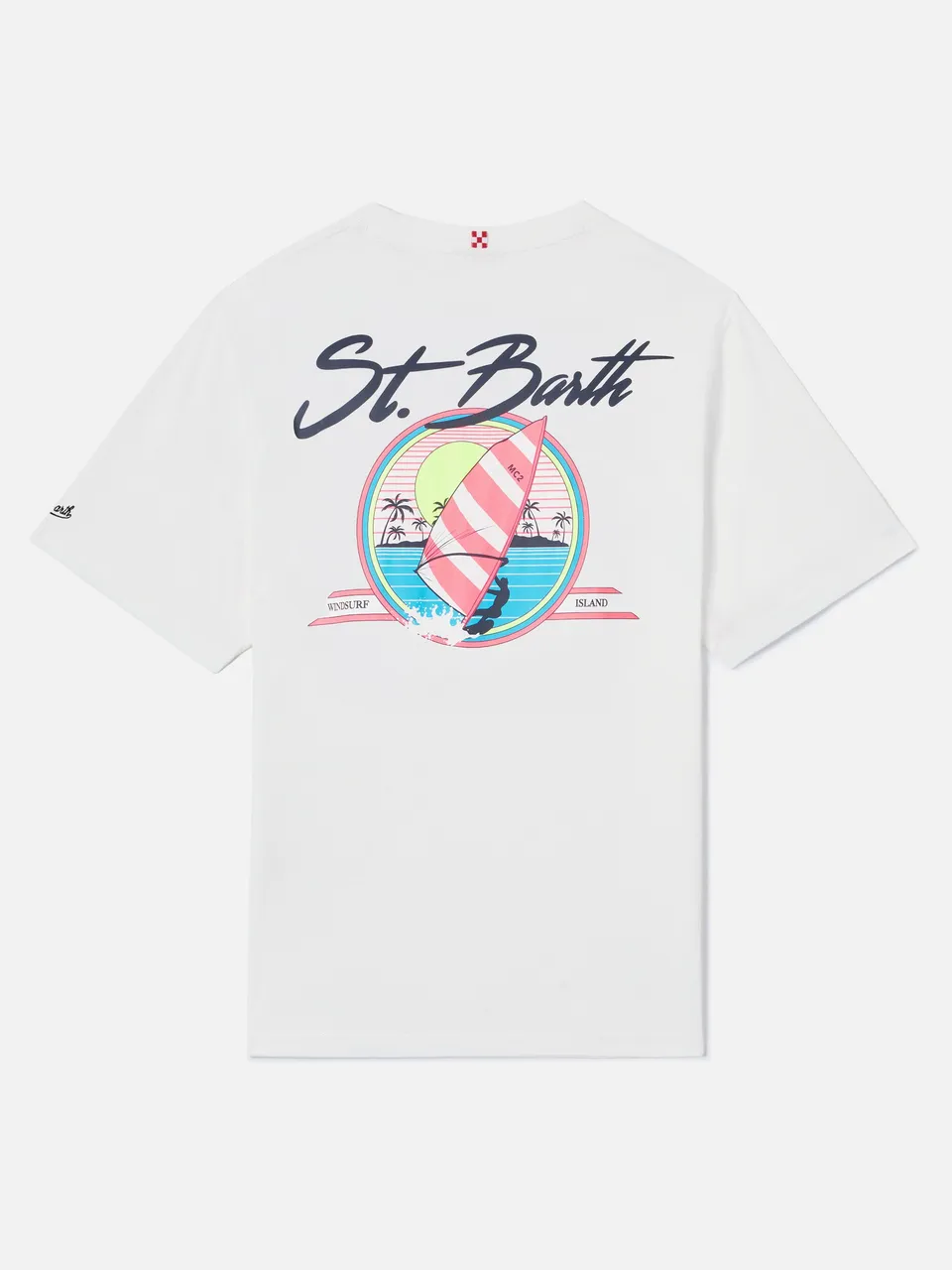 mc2-saint-barth-st-barth-surf-t-shirt-uomo-bianca-in-cotone image 1