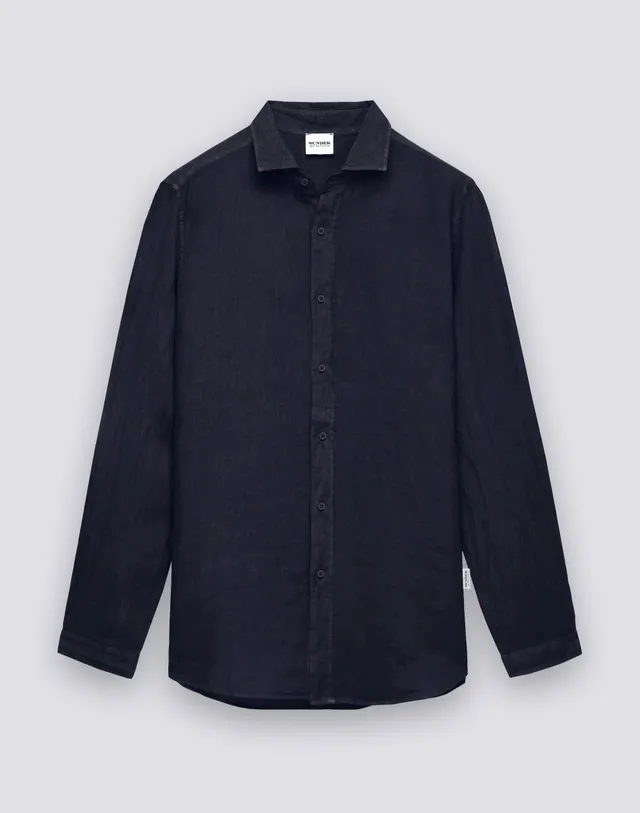 sundek-gm820shli5tc-camicia-uomo-in-lino-tinto-capo-regular-fit image 1