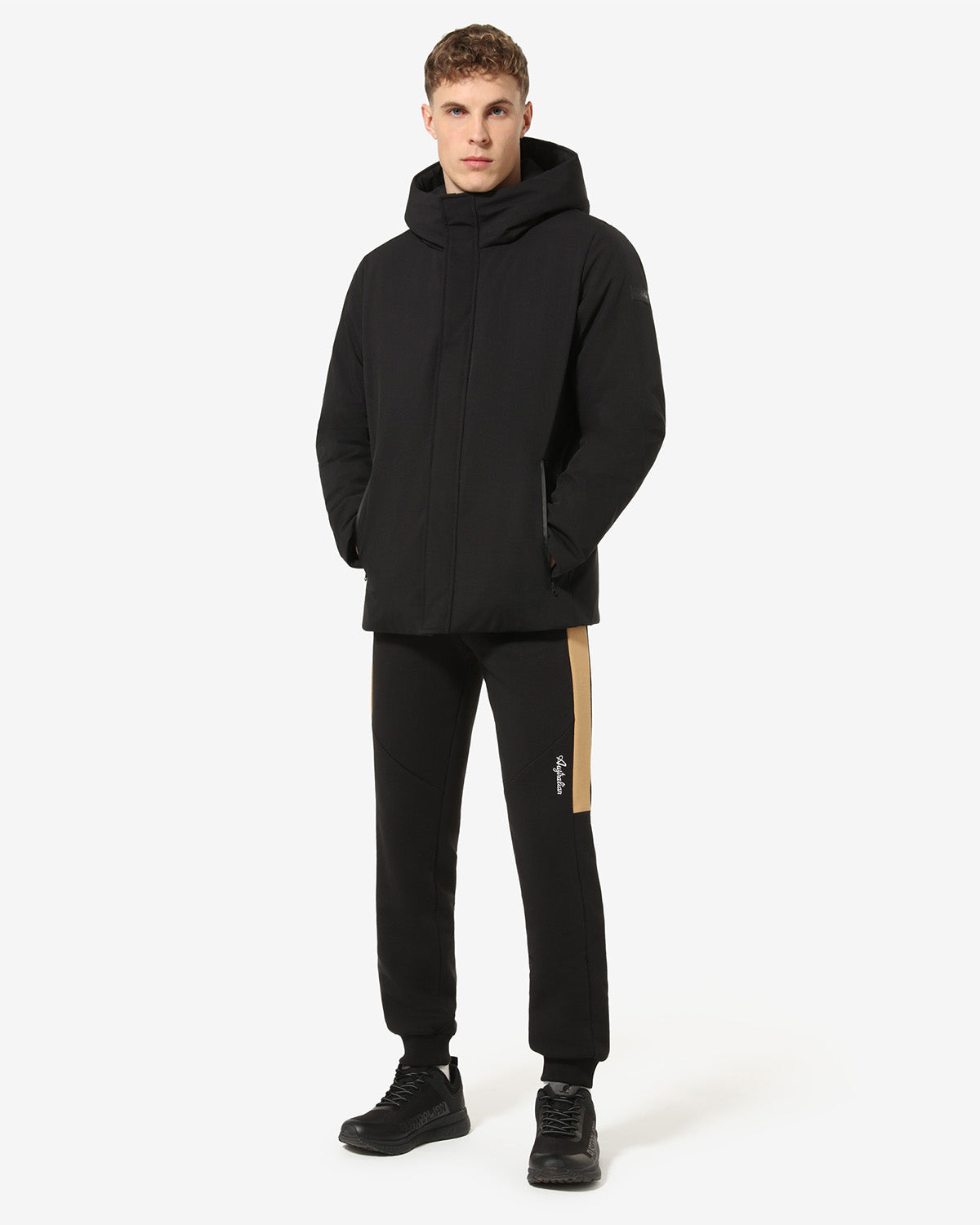 australian-sportswear-soft-shell-jacket-con-cappuccio-nero image 2