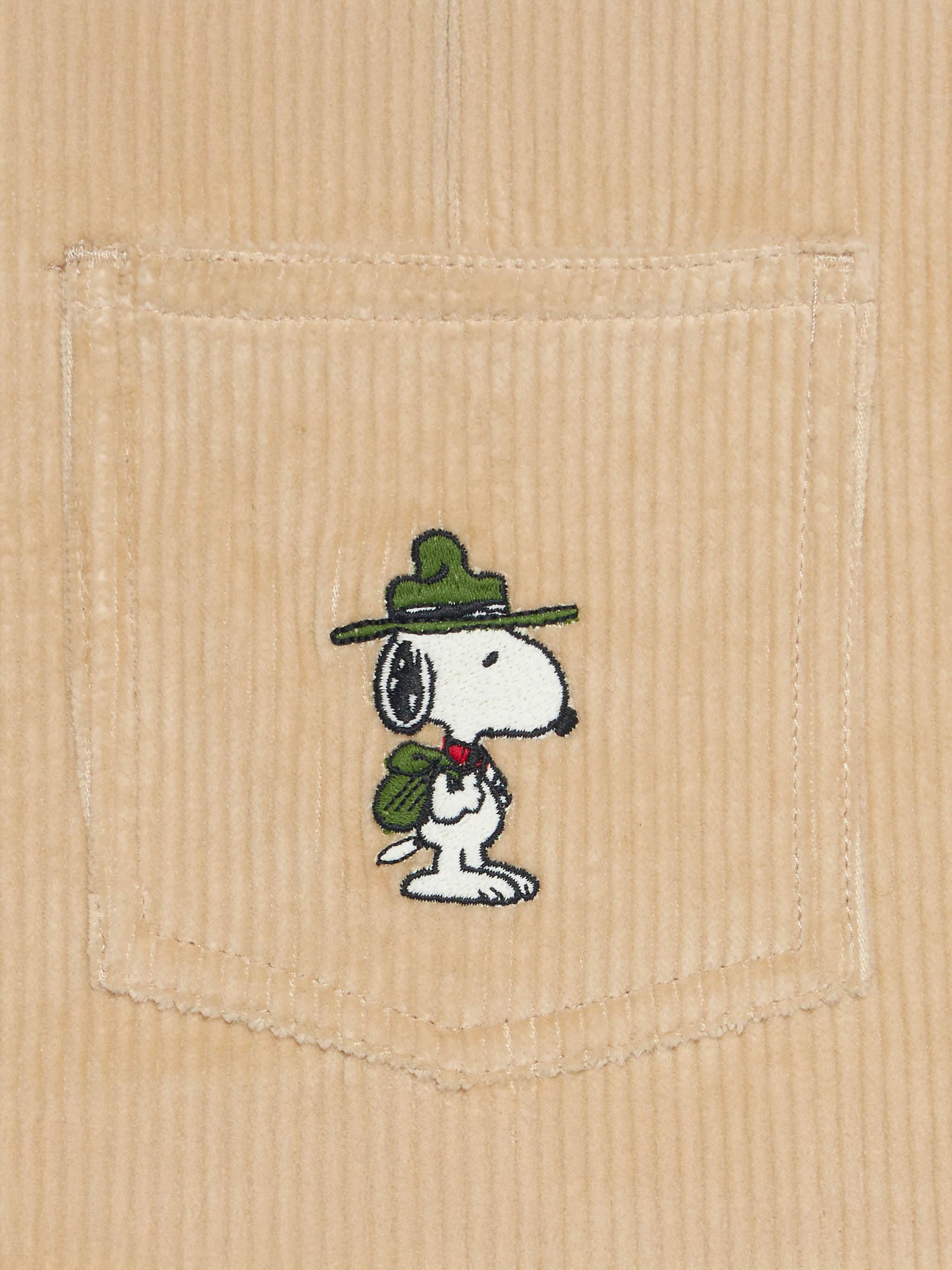 mc2-saint-barth-salopette-bambino-velluto-beige-snoopy-peanuts image 2