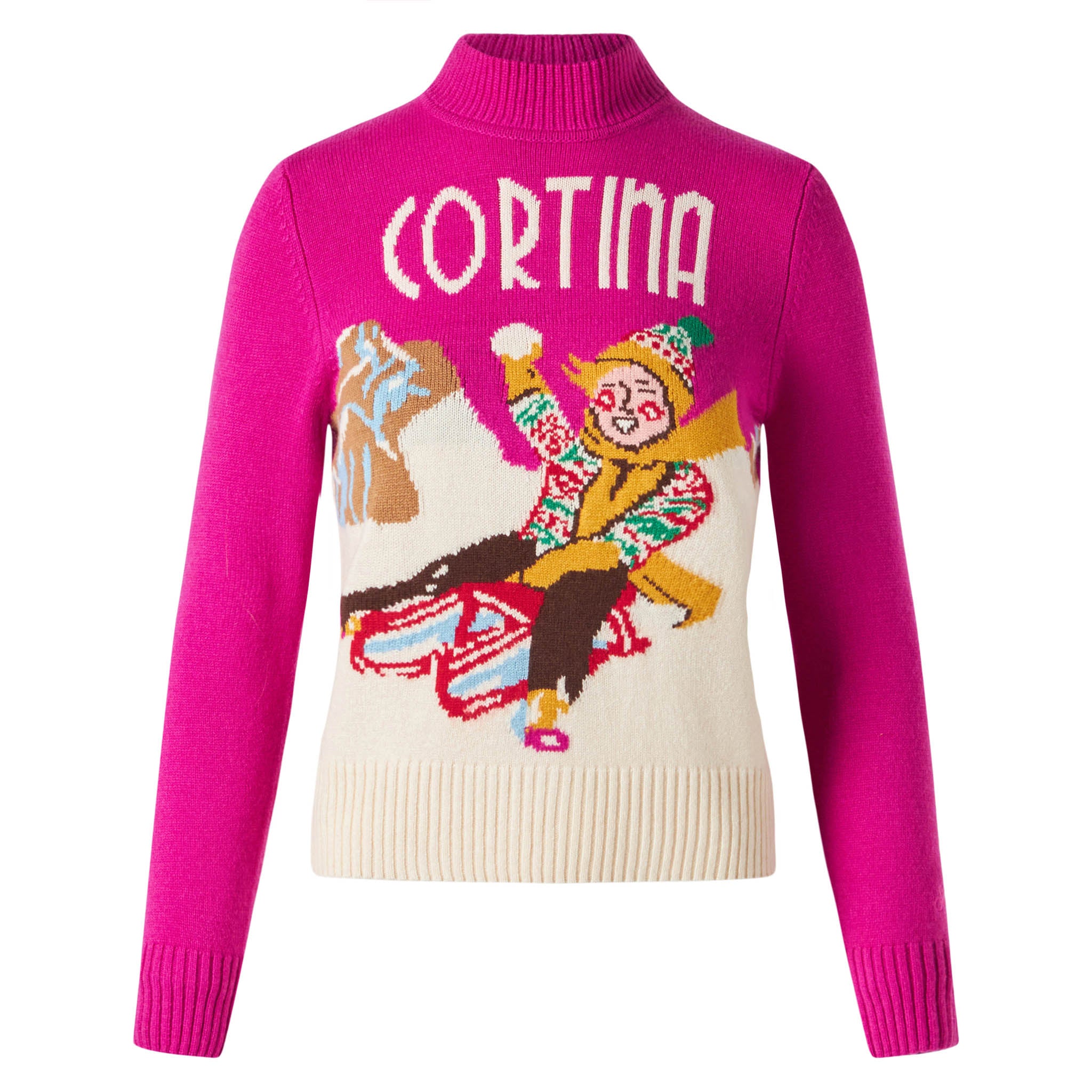 mc2-saint-barth-peak-maglione-donna-fucsia-cashmere-misto-stampa-cortina image 3