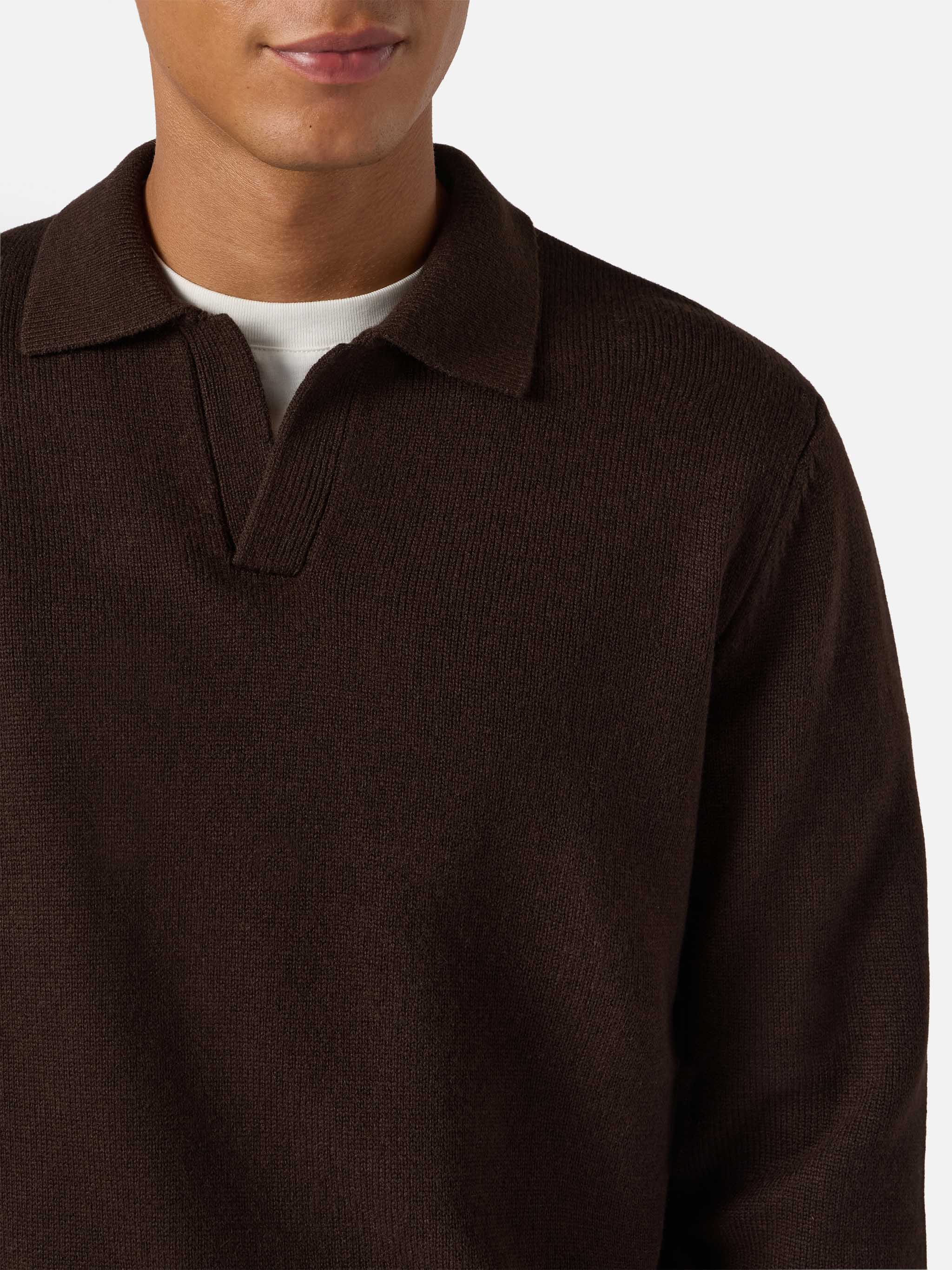 mc2-saint-barth-covent-polo-uomo-marrone-in-pura-lana-merino image 2