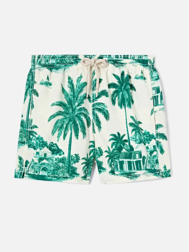 mc2-saint-barth-costume-jean-bambino-con-stampa-toile-de-jouy-verde-vita-elastic image 1