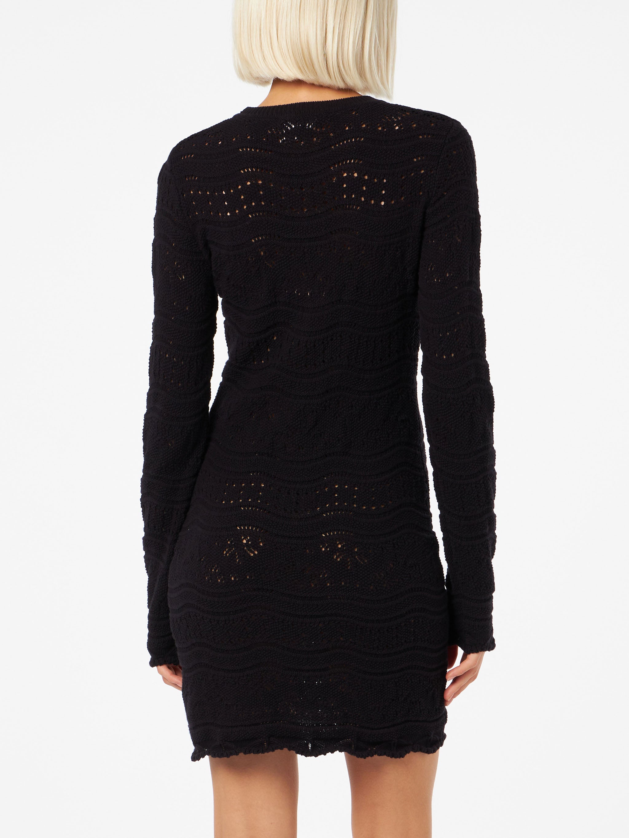 mc2-saint-barth-abito-imany-in-maglia-di-cotone-nero image 2