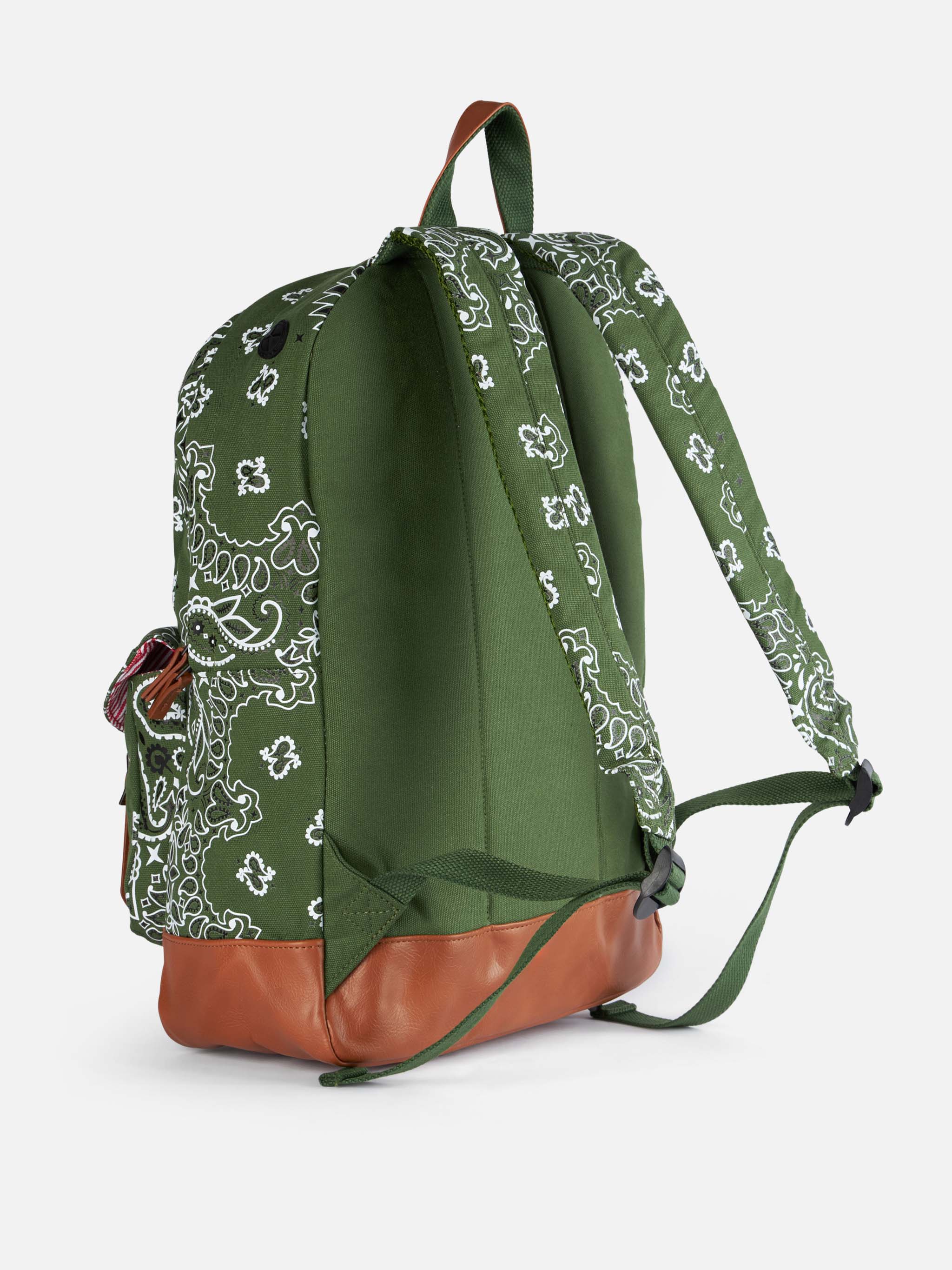 mc2-saint-barth-cody-zaino-in-tela-con-stampa-bandana-verde-45x30x18-cm image 3