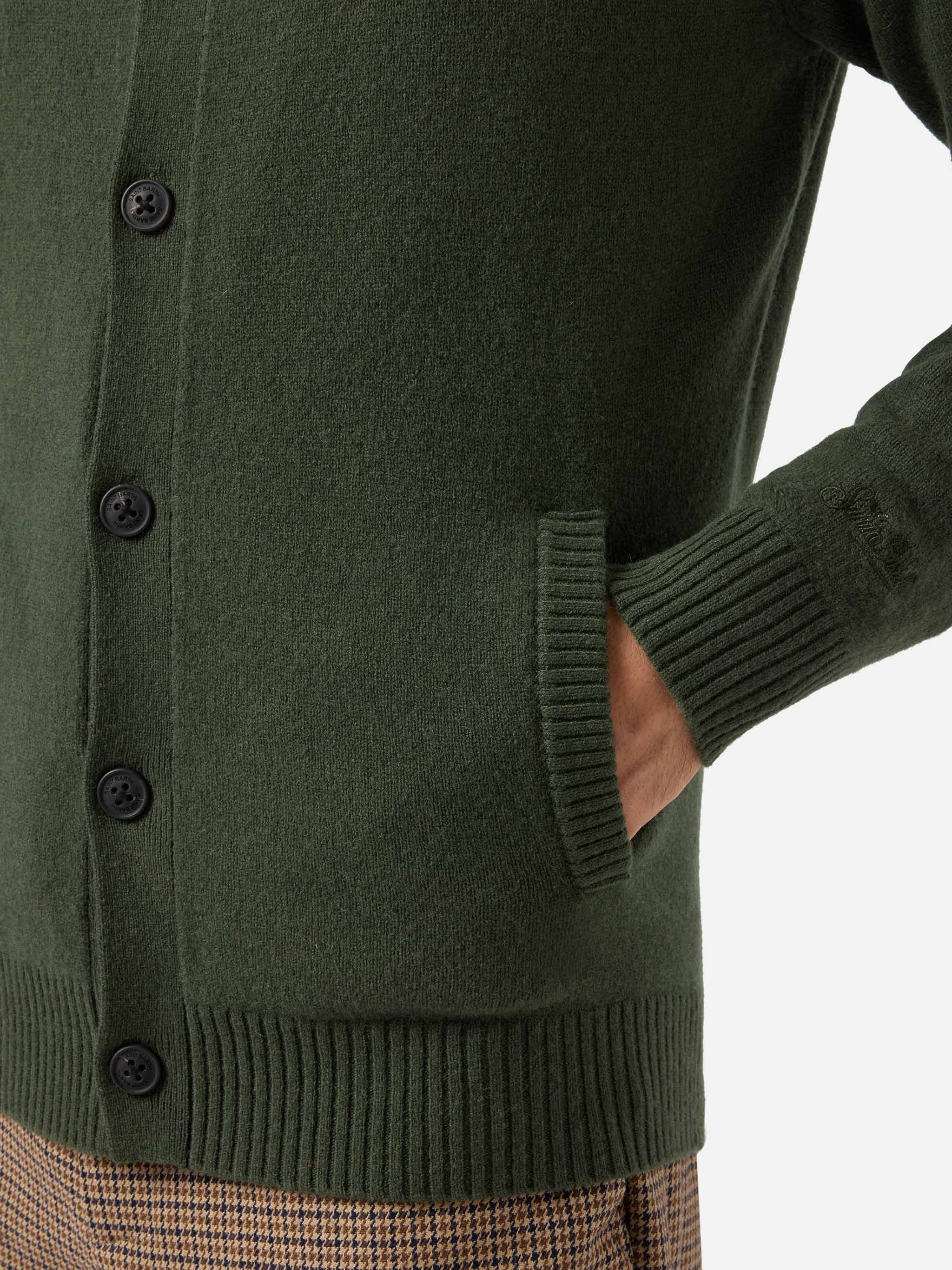 mc2-saint-barth-galway-cardigan-lambswool-verde-militare-uomo image 4