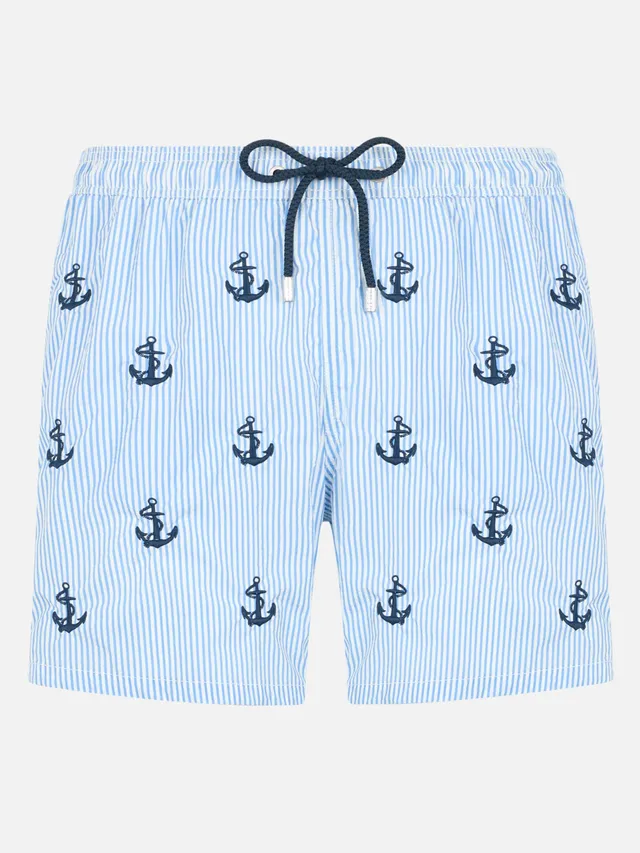 mc2-saint-barth-costume-uomo-gustavia-seersucker-righe-blu-ancore image 1