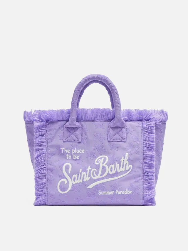 mc2-saint-barth-colette-borsa-in-spugna-lilla-con-stelle image 1
