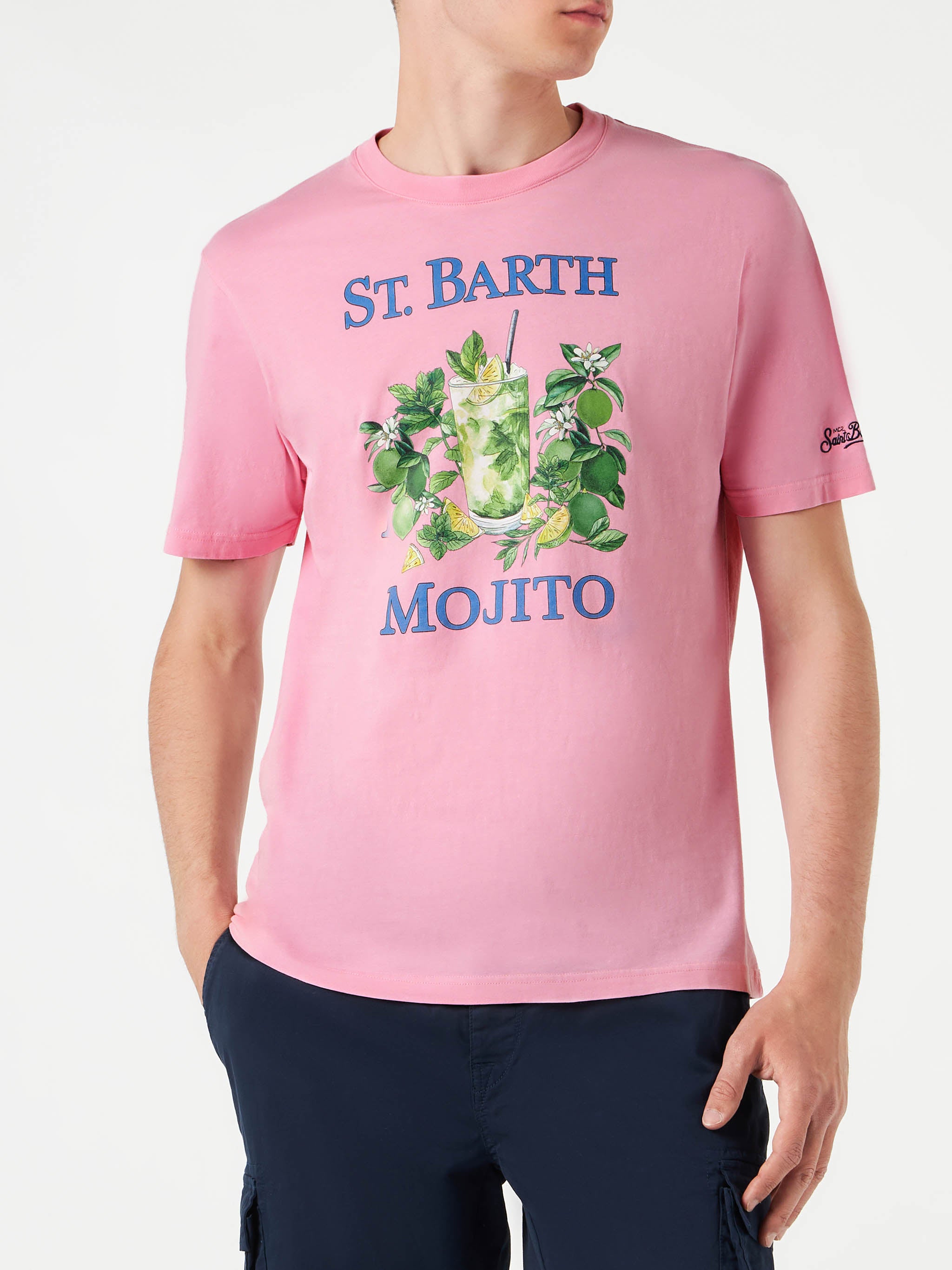 mc2-saint-barth-t-shirt-st-barth-mojito-uomo-rosa-cotone image 2