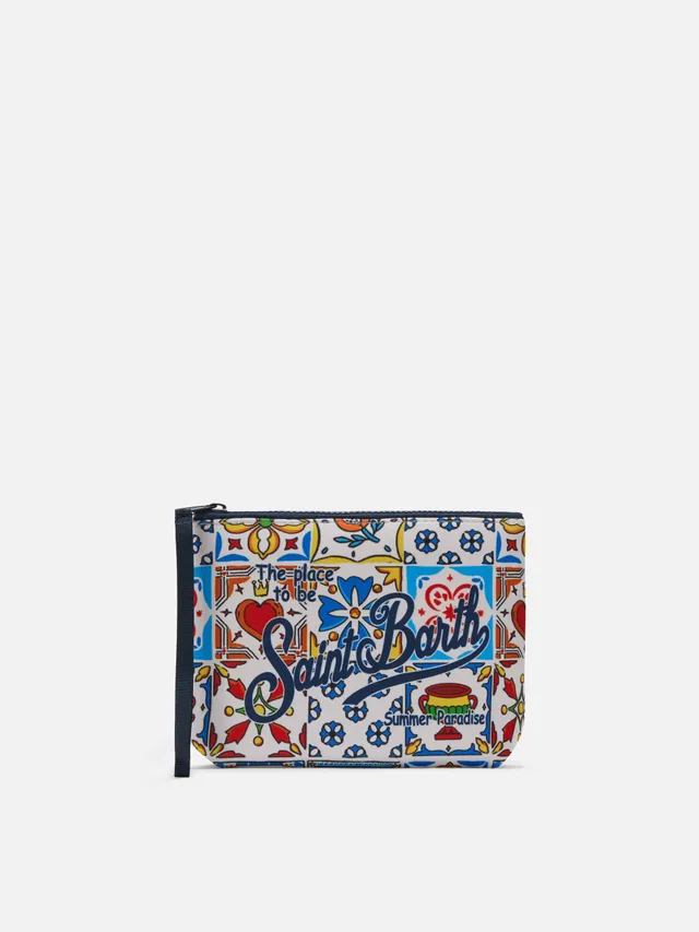 mc2-saint-barth-aline-pochette-scuba-stampa-maiolica-multicolor image 1