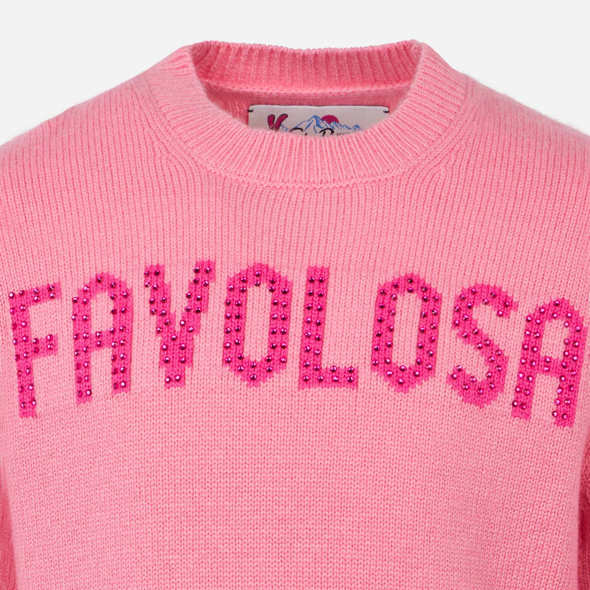 mc2-saint-barth-danya-maglia-girocollo-bambina-rosa-favolosa-strass image 3