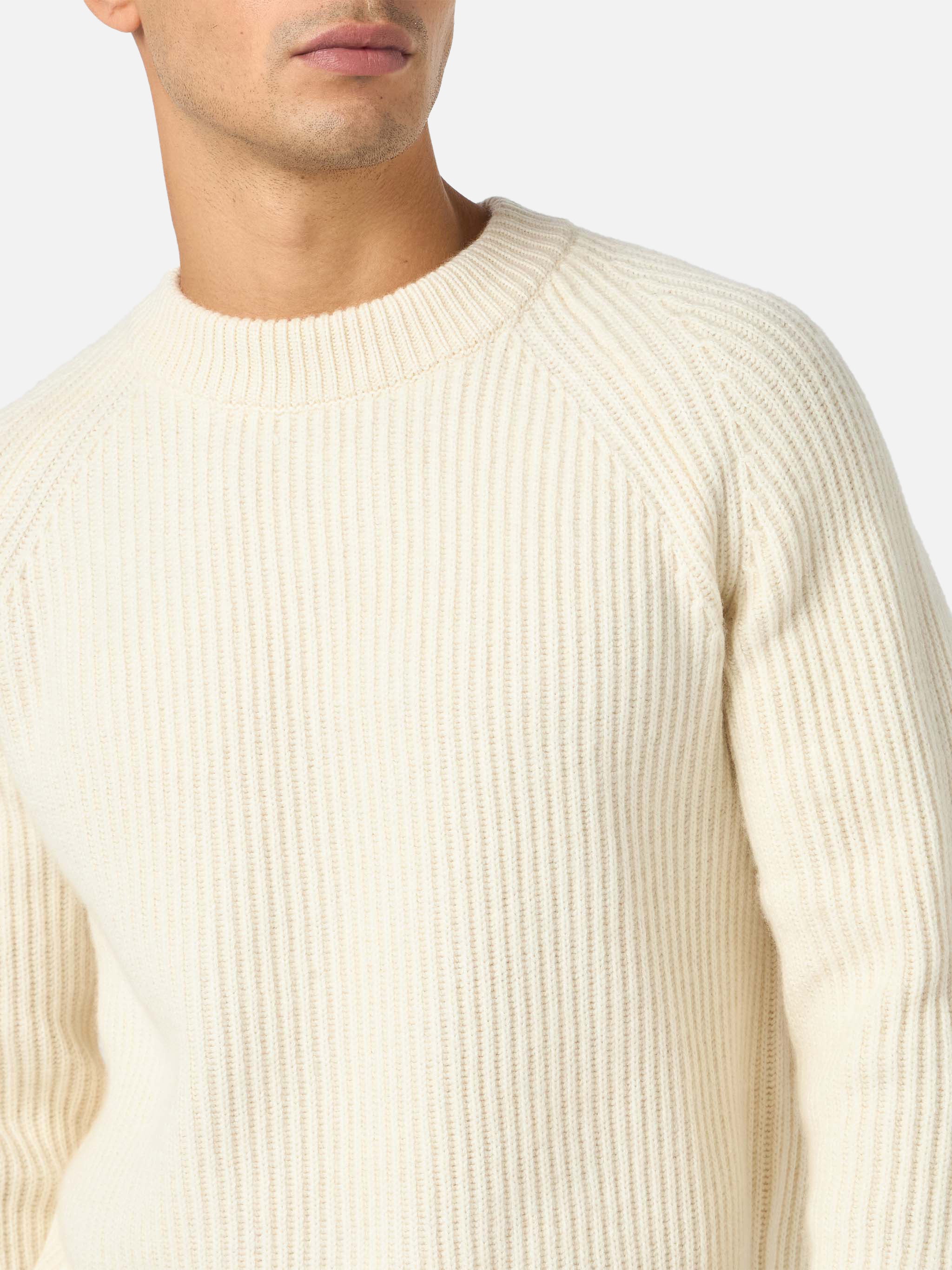 mc2-saint-barth-marine-maglione-bianco-a-coste-in-misto-cashmere image 2