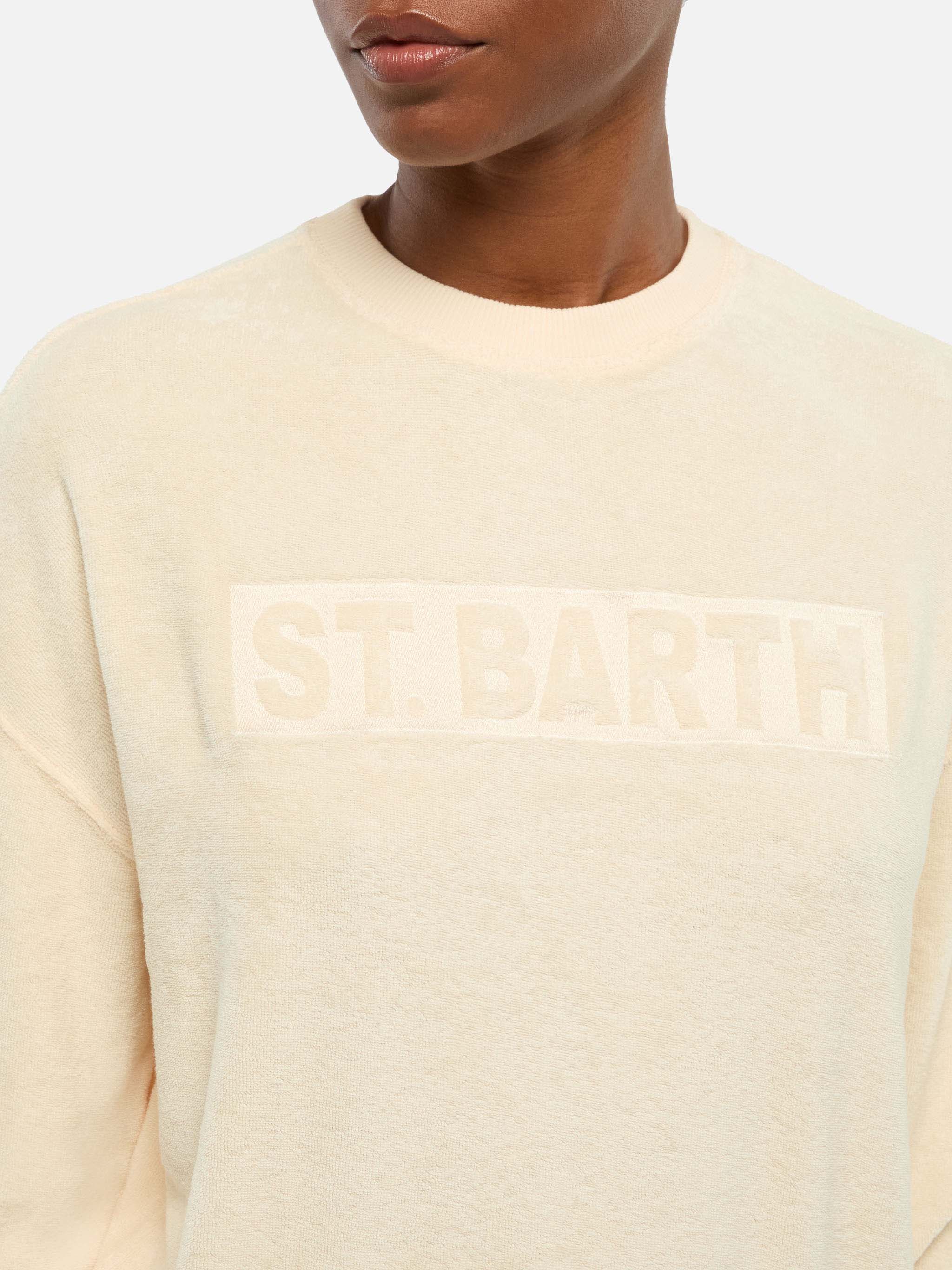 mc2-saint-barth-stardust-felpa-in-spugna-di-cotone-beige image 2