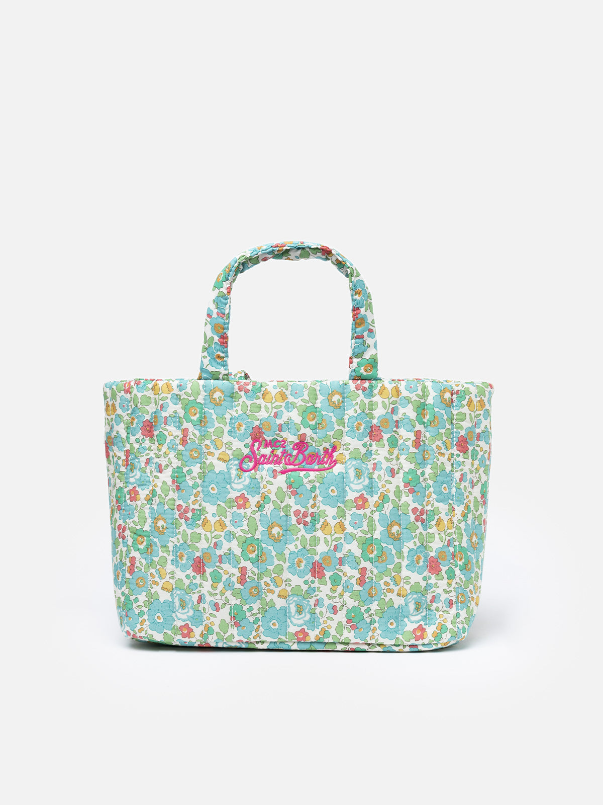 mc2-saint-barth-borsa-soft-tote-mid-trapuntata-betsy-con-stampa-liberty-verde image 1