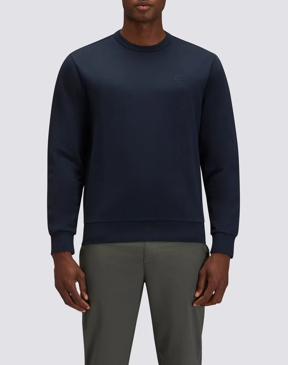 sundek-m430jhf9500-felpa-uomo-girocollo-degarzata-logo-ricamato image 1