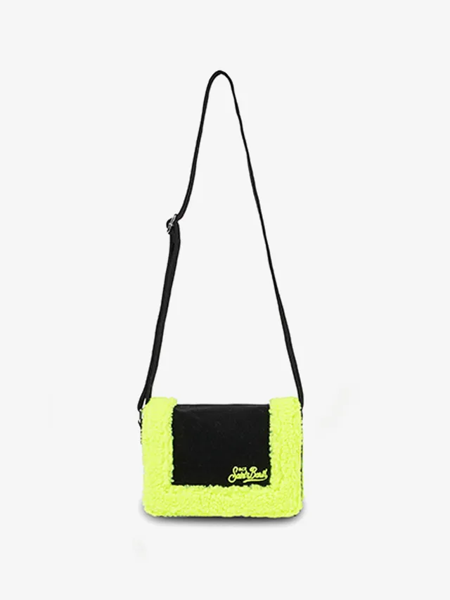 mc2-saint-barth-shearly-borsa-a-tracolla-nera-con-bordo-giallo-fluo image 1