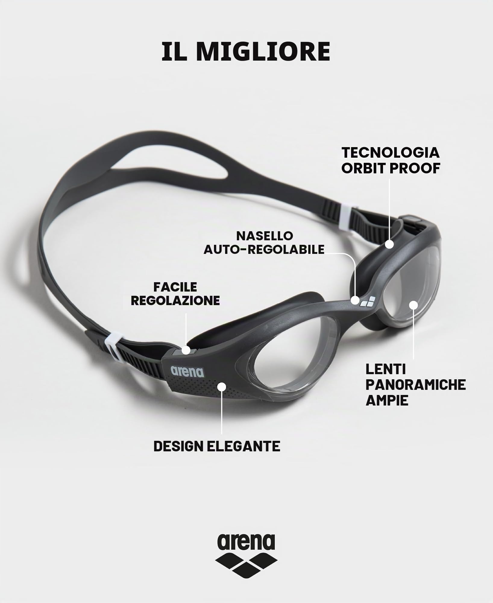arena-the-one-occhialini-nuoto-anti-appannamento-unisex image 2