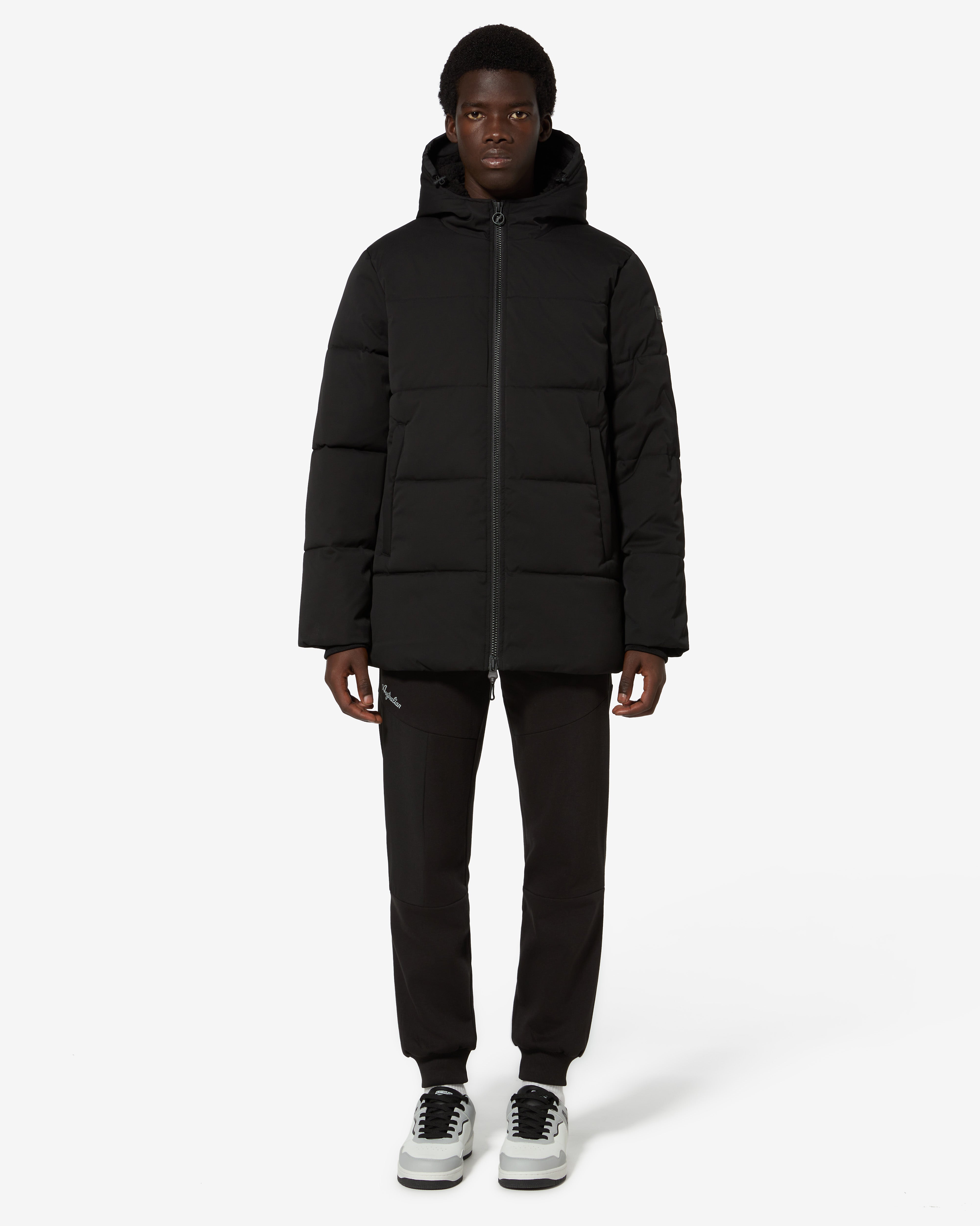 australian-jaquard-jacket-sportswear-con-cappuccio-nera image 2