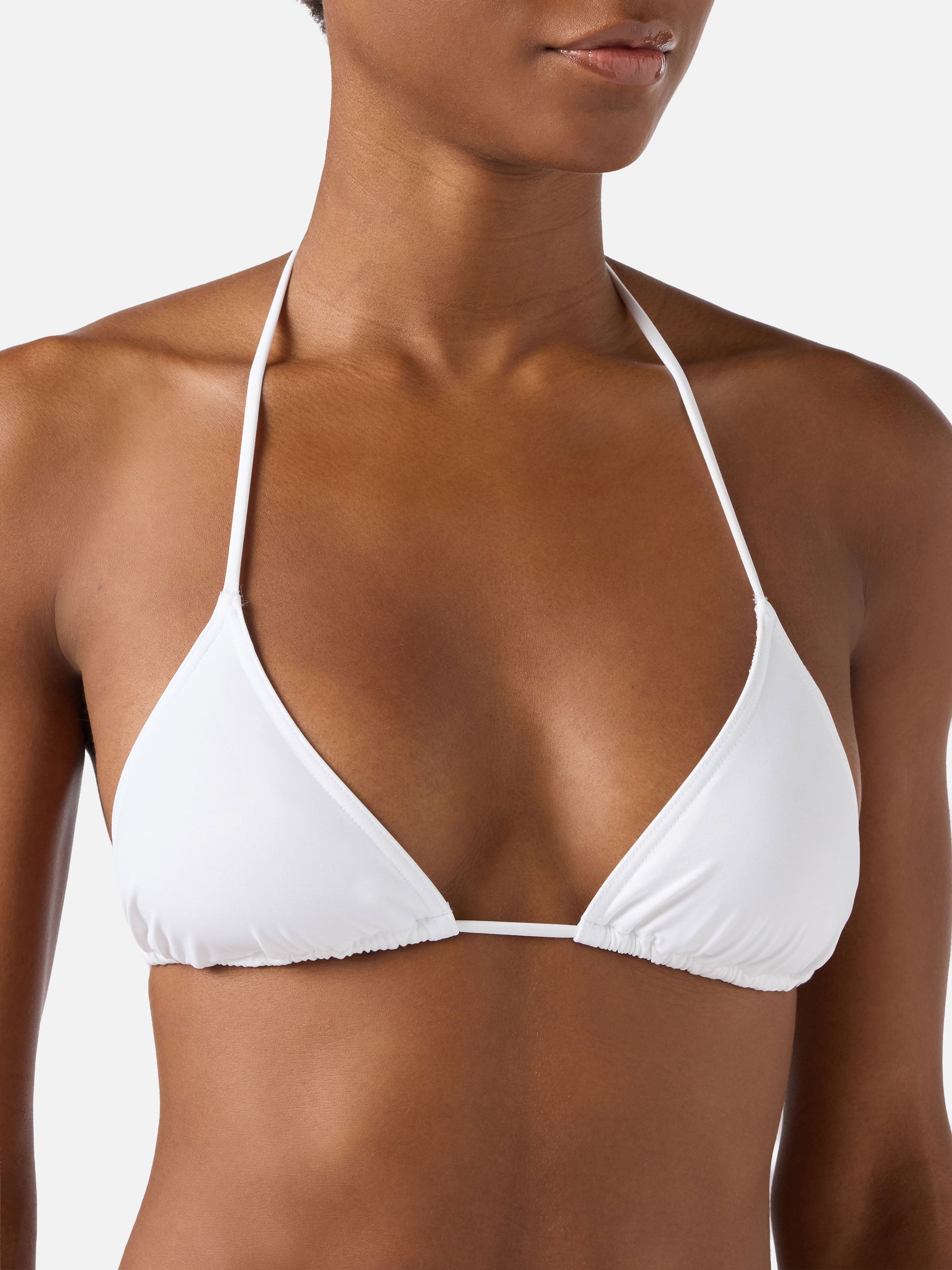 mc2-saint-barth-top-bikini-leah-triangolo-bianco-con-laccetti image 2