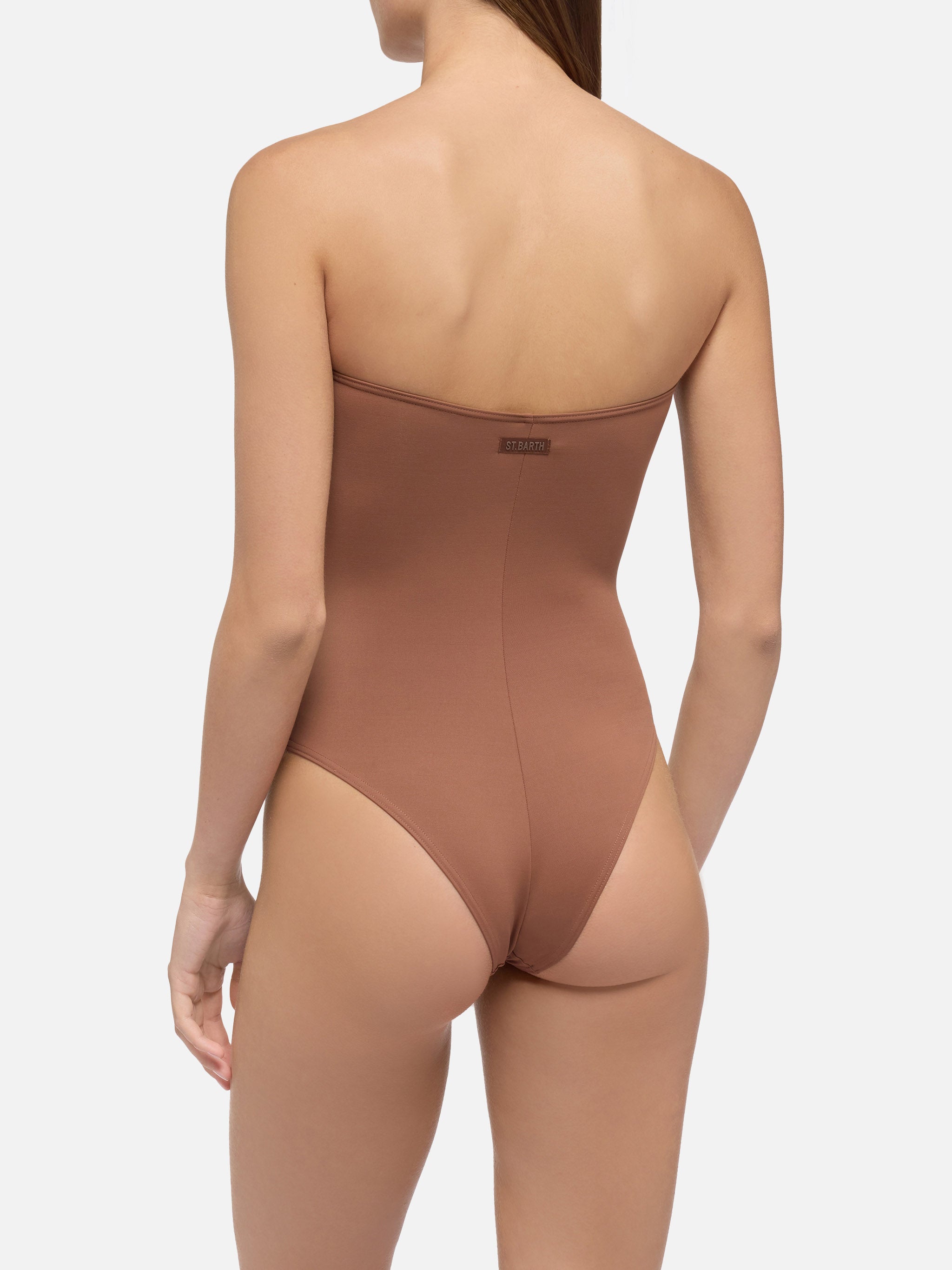 mc2-saint-barth-costume-intero-donna-soleil-marrone-senza-spalline-scollo-cuore image 4