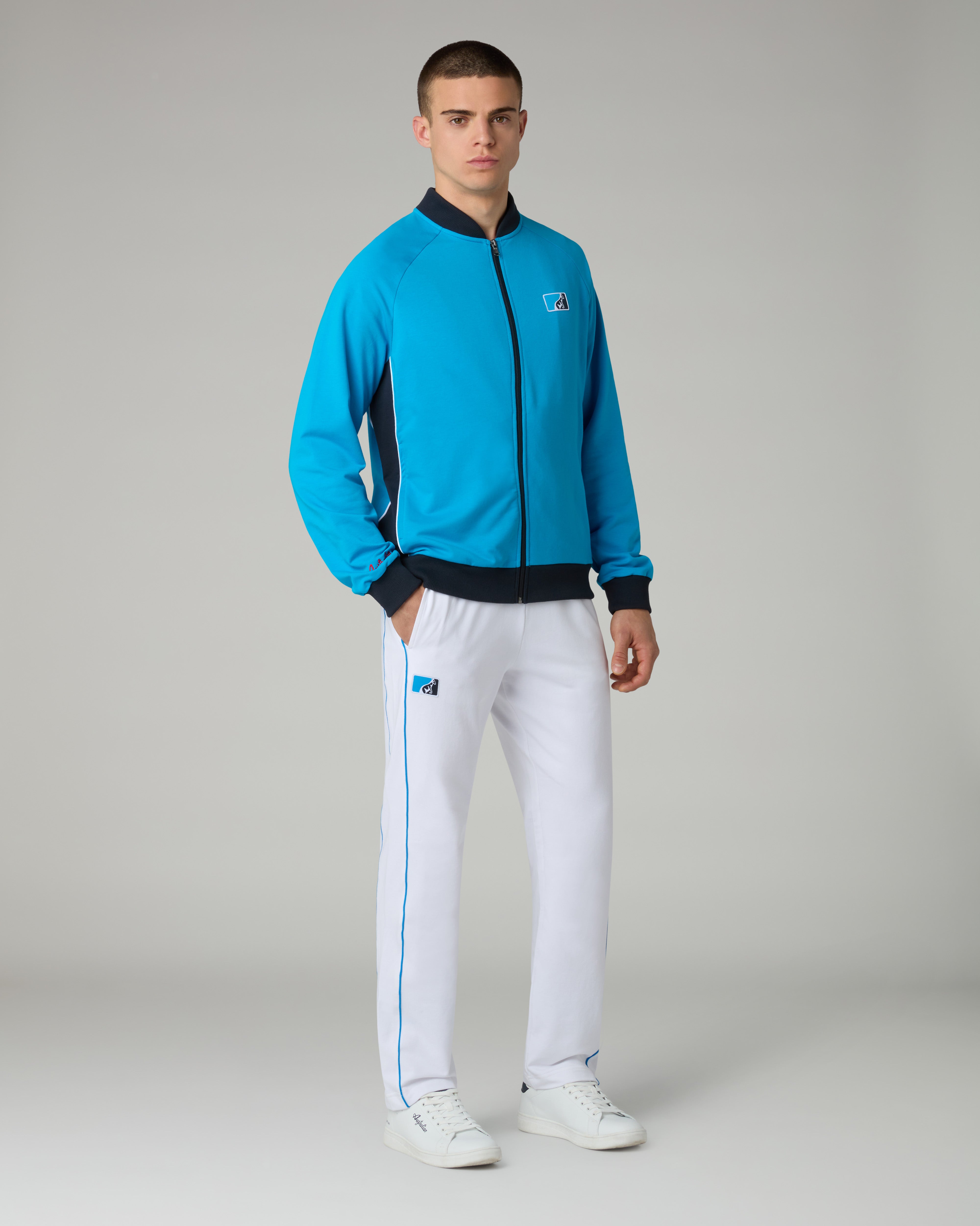 australian-league-track-pant-pantalone-tuta-bianco-felpa-elasticizzata image 2