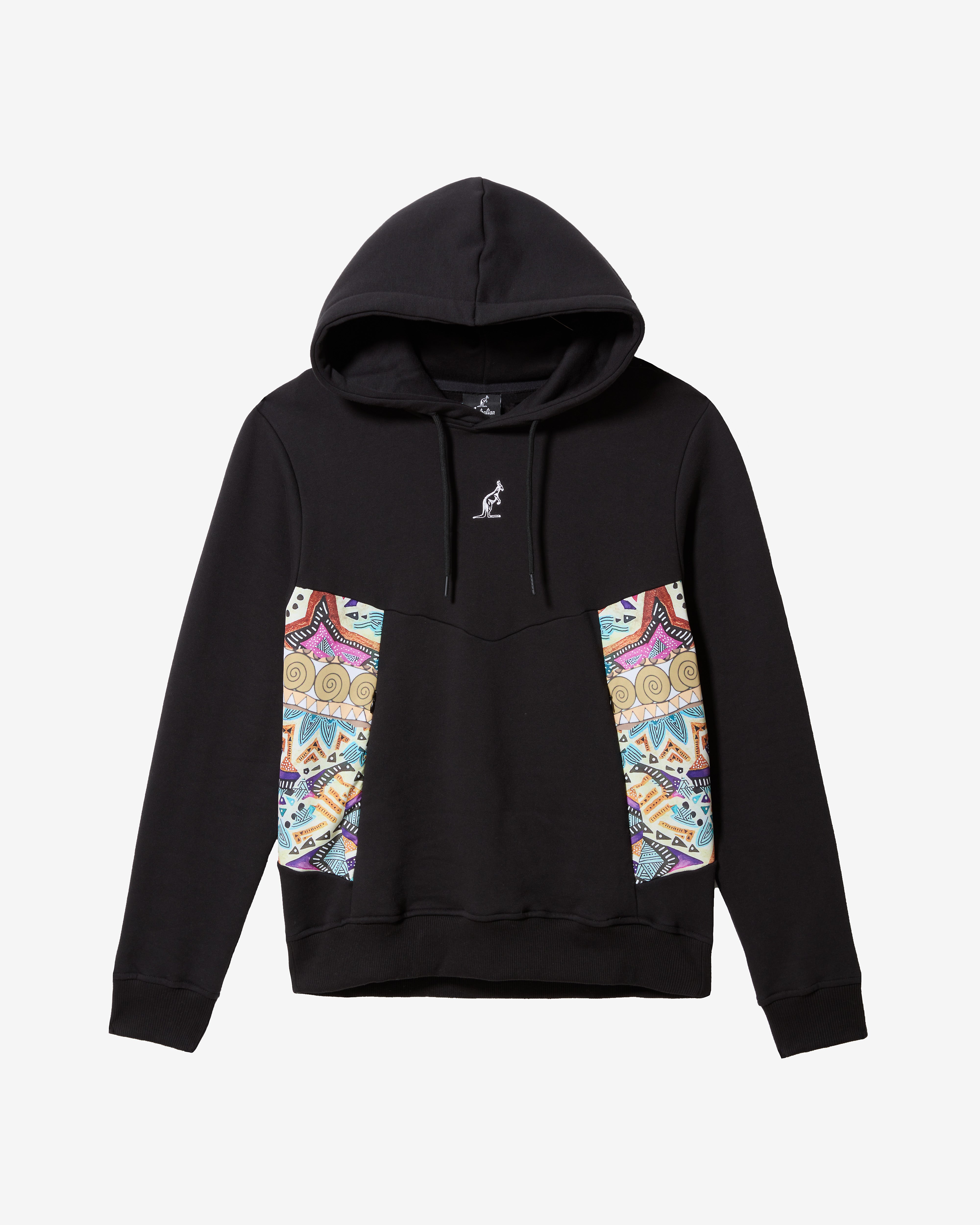 australian-archive-tribal-hoodie-felpa-con-cappuccio-nera image 6
