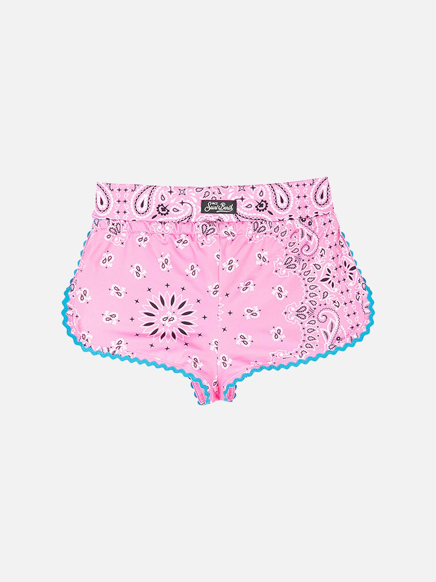 mc2-saint-barth-pantaloncini-da-spiaggia-da-bambina-stampa-bandana-rosa image 2