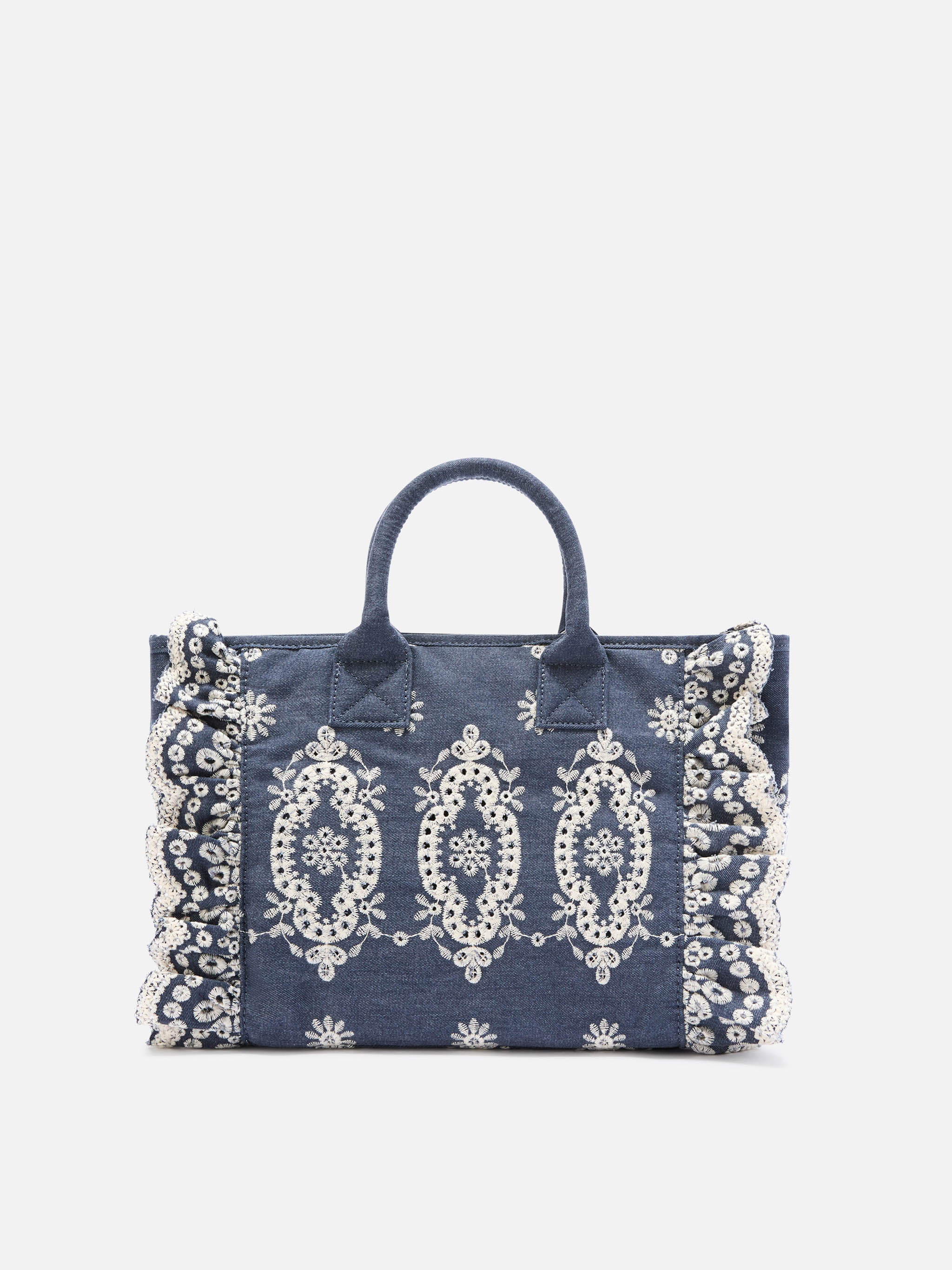 mc2-saint-barth-borsa-colette-volant-denim-scuro-con-ricami-donna image 3