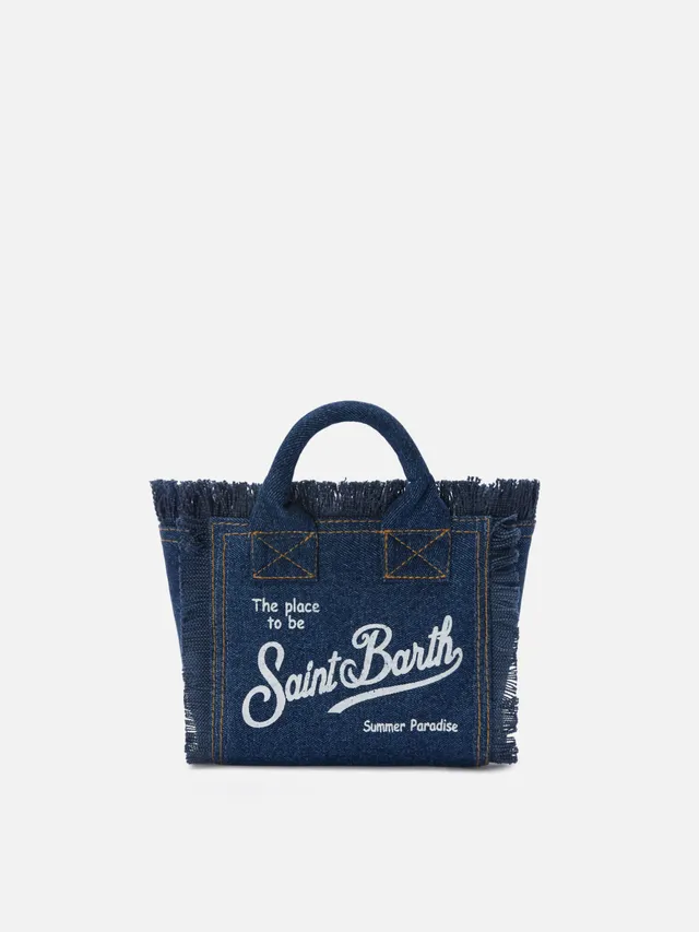 mc2-saint-barth-borsa-vanity-mini-donna-in-denim-blu-scuro-con-frange image 1