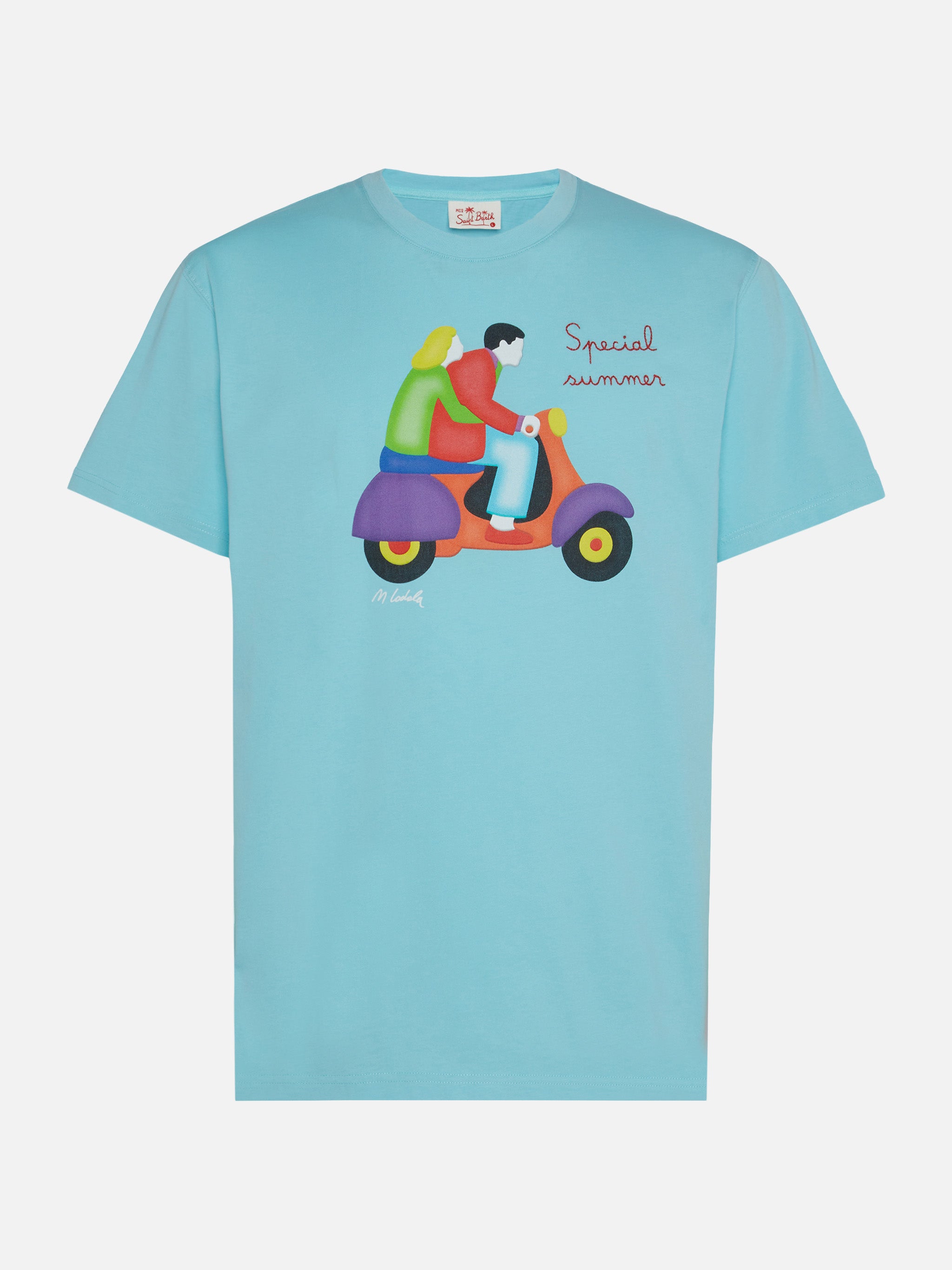 t-shirt-uomo-mc2-saint-barth-man-stampa-scooter-lodola-special-edition image 1