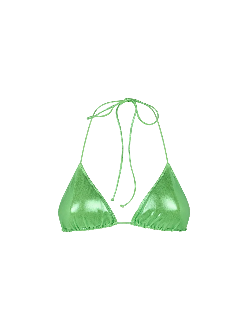 mc2-saint-barth-top-bikini-leah-triangolo-laminato-verde-fluo image 1