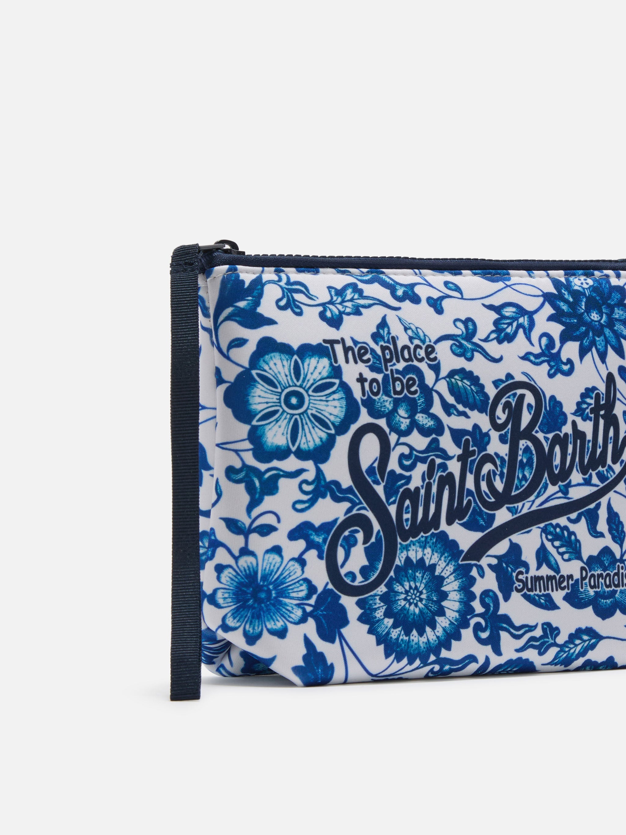 mc2-saint-barth-pochette-aline-in-scuba-stampa-maiolica-fiorata-blu image 2