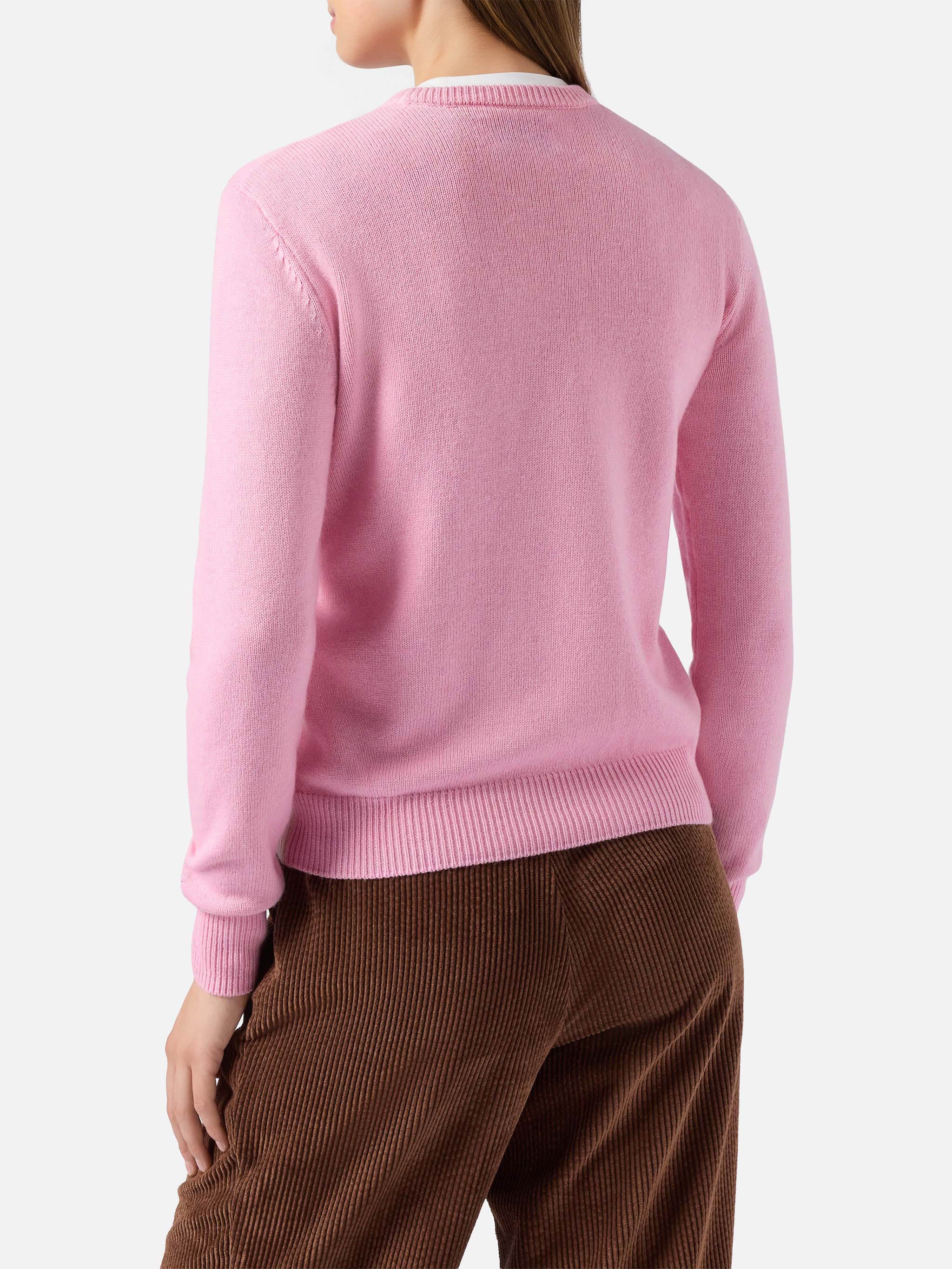 mc2-saint-barth-new-queen-maglione-donna-misto-cashmere-rosa-jacquard-courma image 3