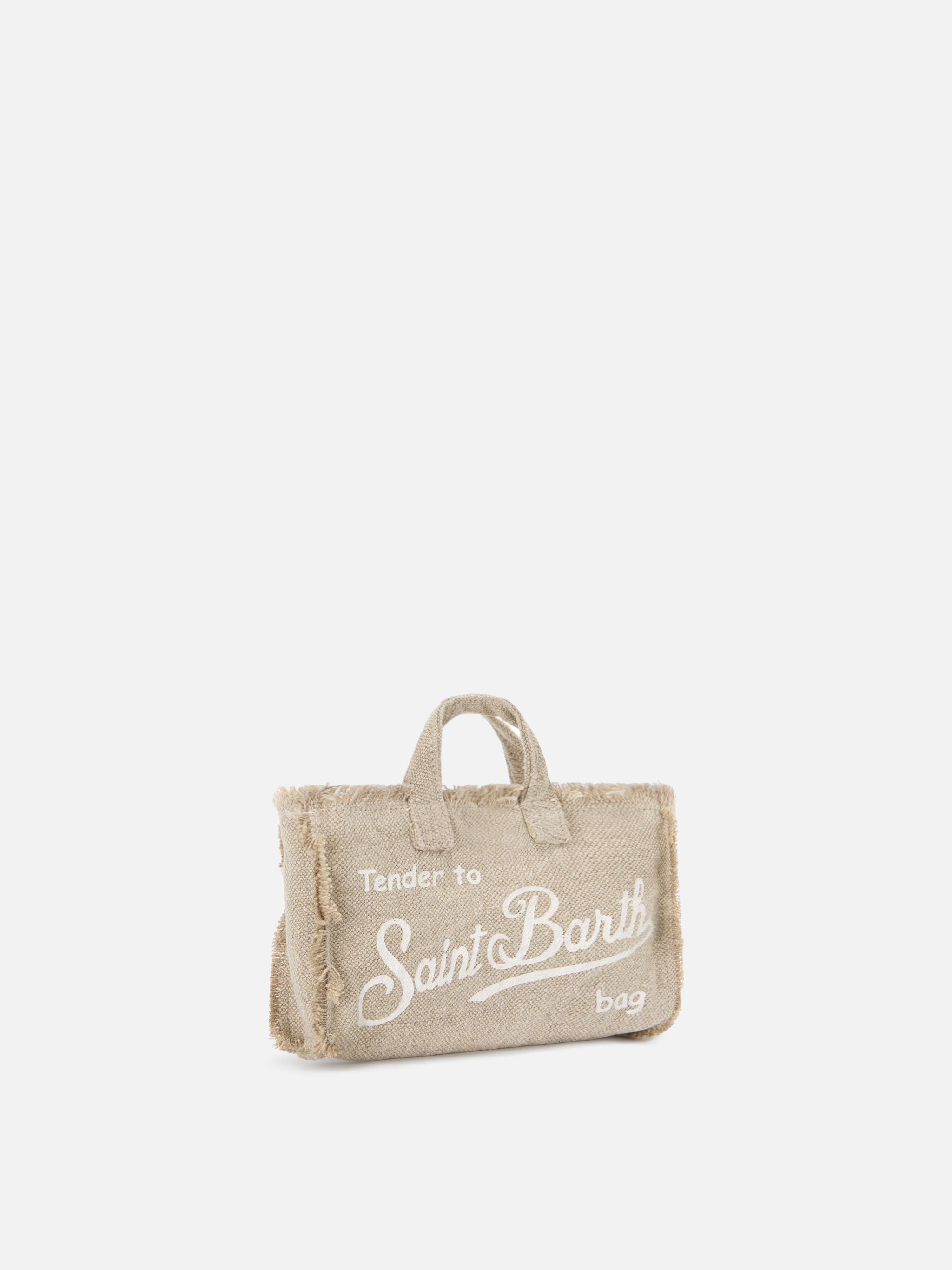 mc2-saint-barth-borsa-phone-micro-in-lino-beige-tinta-unita-con-logo-a-contrasto image 4