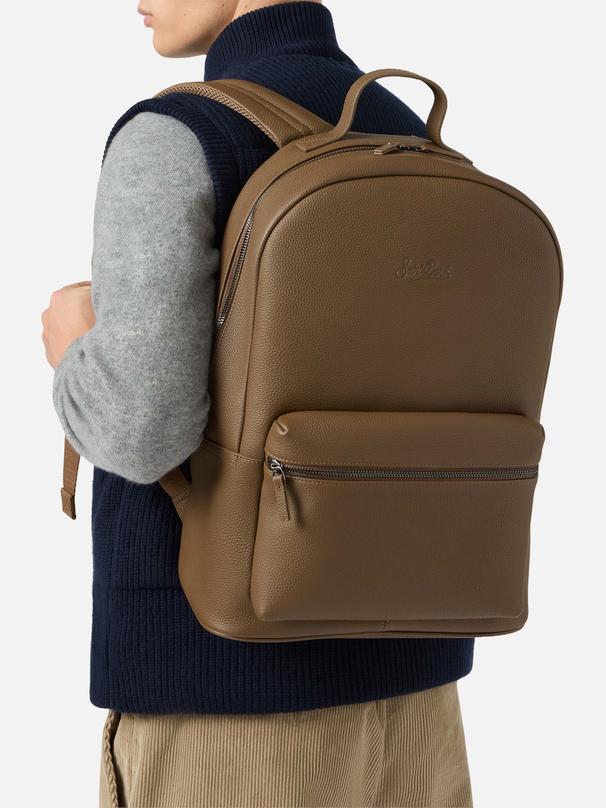 mc2-saint-barth-backpack-zaino-in-pelle-marrone-45x32x15-cm image 2