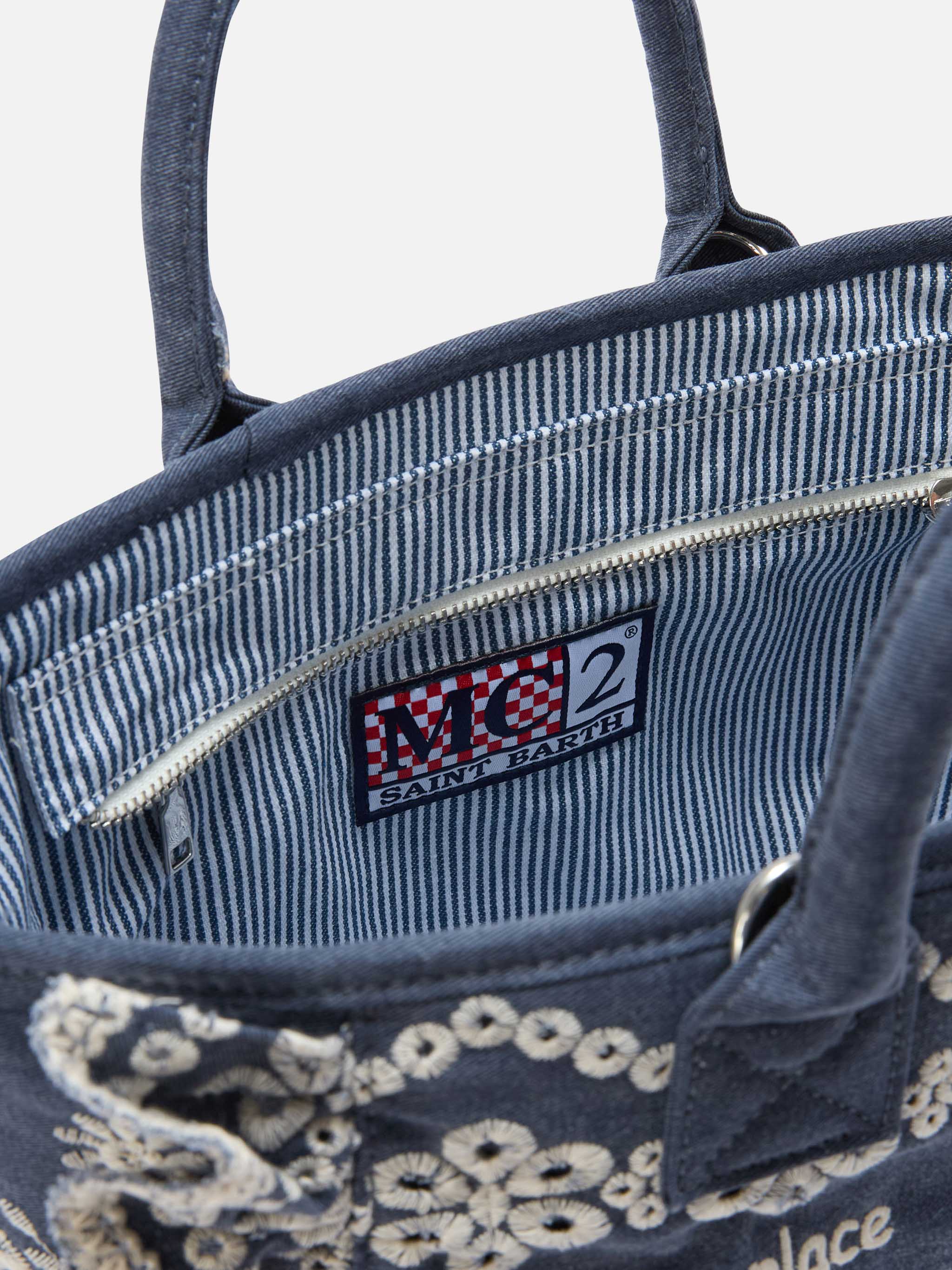 mc2-saint-barth-borsa-colette-volant-denim-scuro-con-ricami-donna image 4