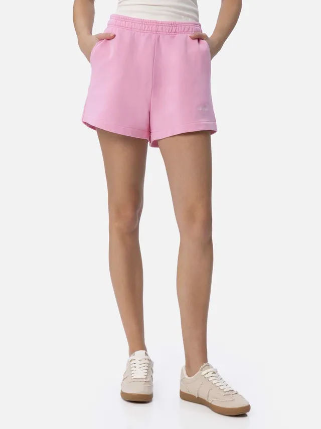 mc2-saint-barth-short-cate-donna-in-cotone-rosa-con-ricamo-st-barth image 1