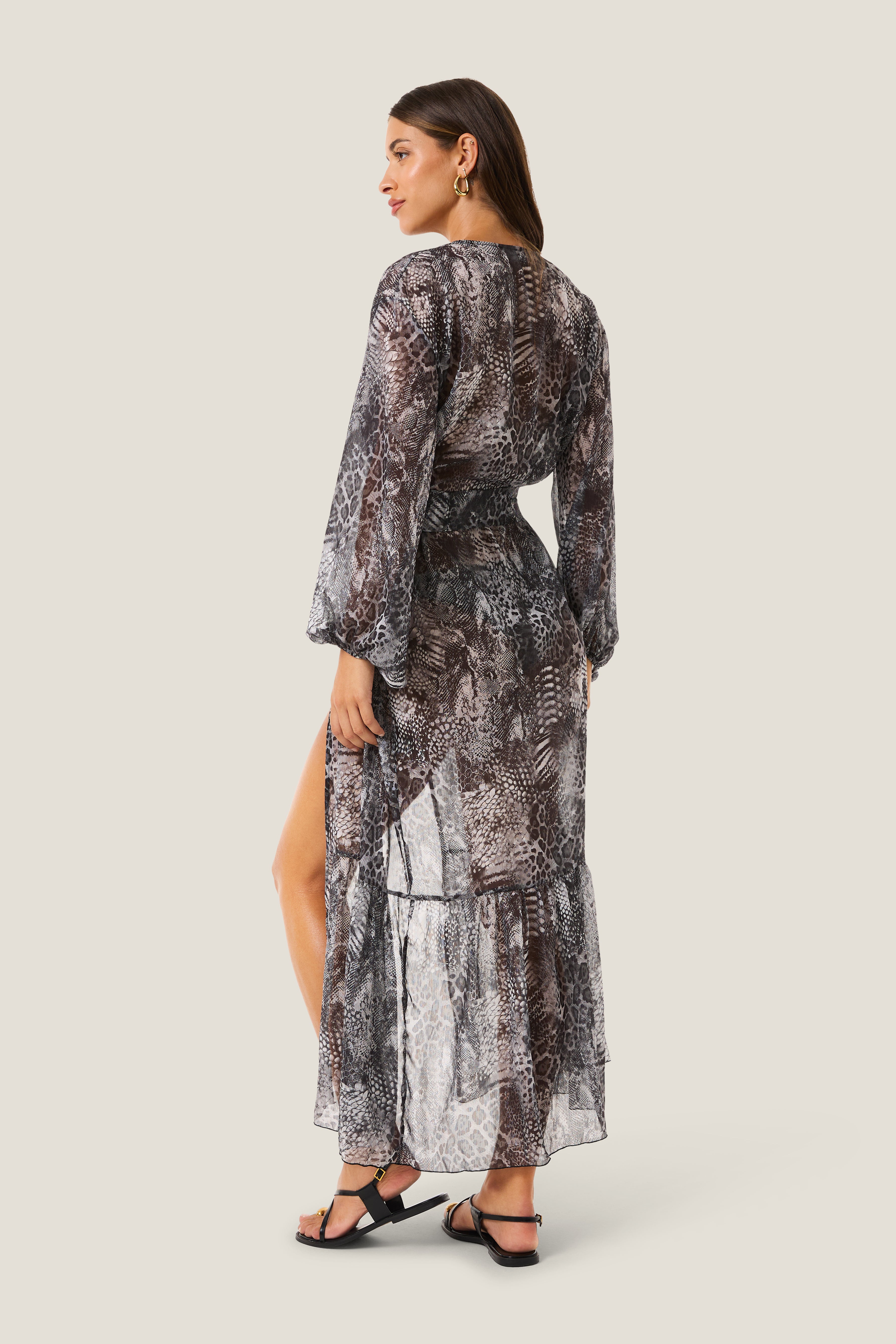 4giveness-kimono-lungo-animalier-resort-donna-cover-up image 2