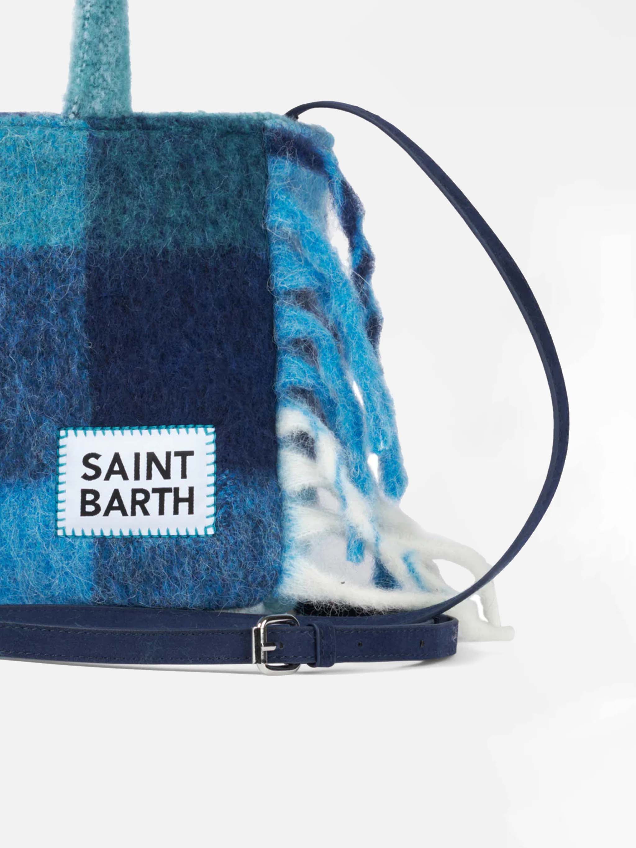 mc2-saint-barth-borsa-colette-coperta-con-stampa-check-blu-e-azzurro image 2