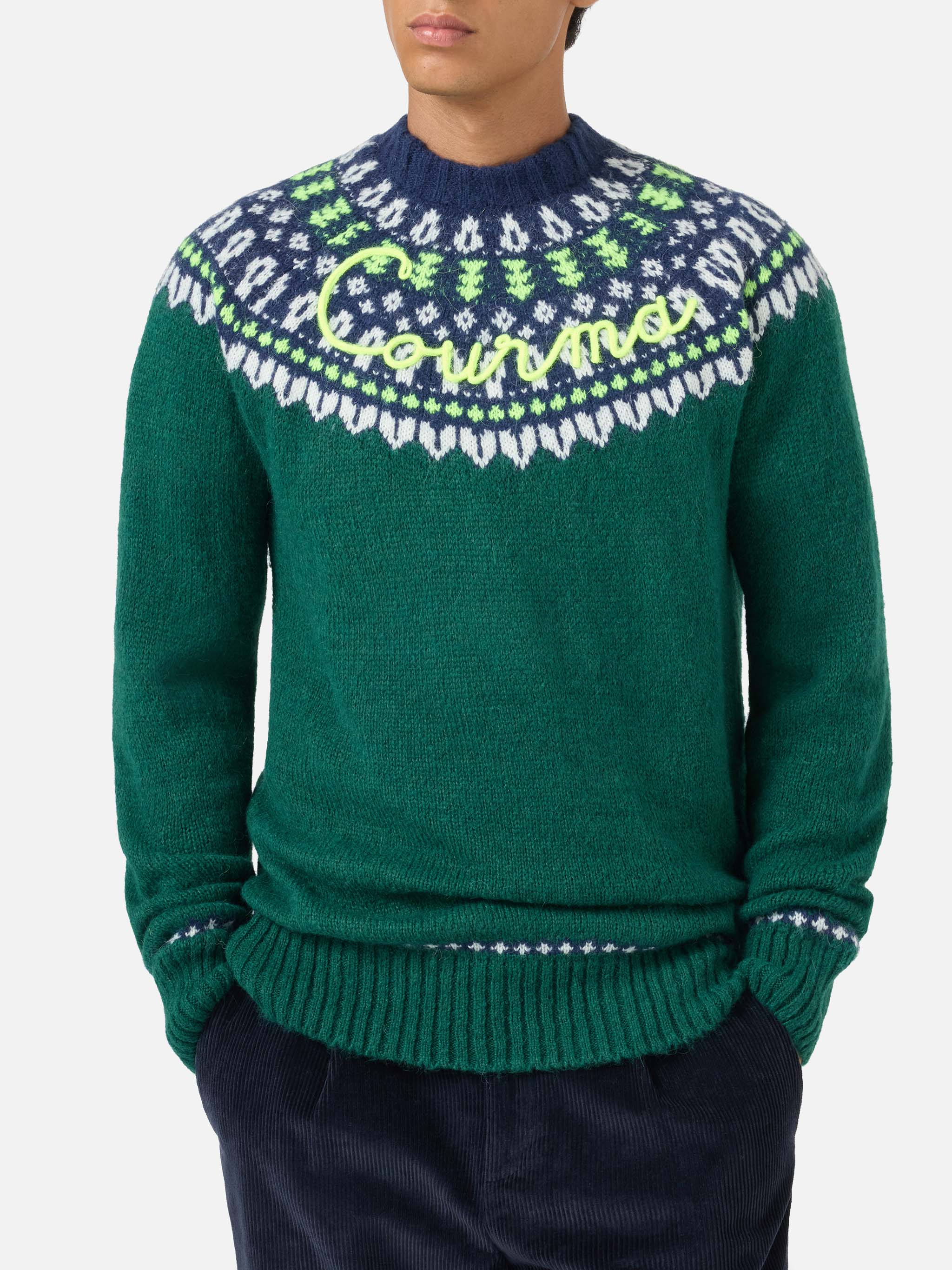mc2-saint-barth-maglione-heron-nordic-soft-jacquard-fair-isle-verde-foresta-uomo image 2