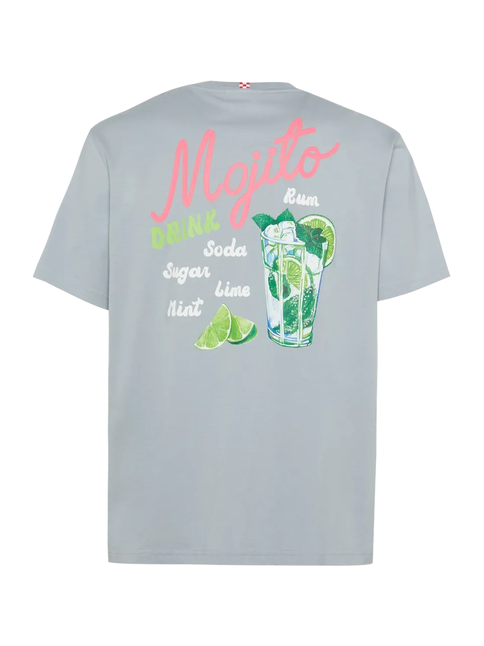 mc2-saint-barth-t-shirt-man-cotone-grigio-m-lange-stampa-mojito-uomo image 1