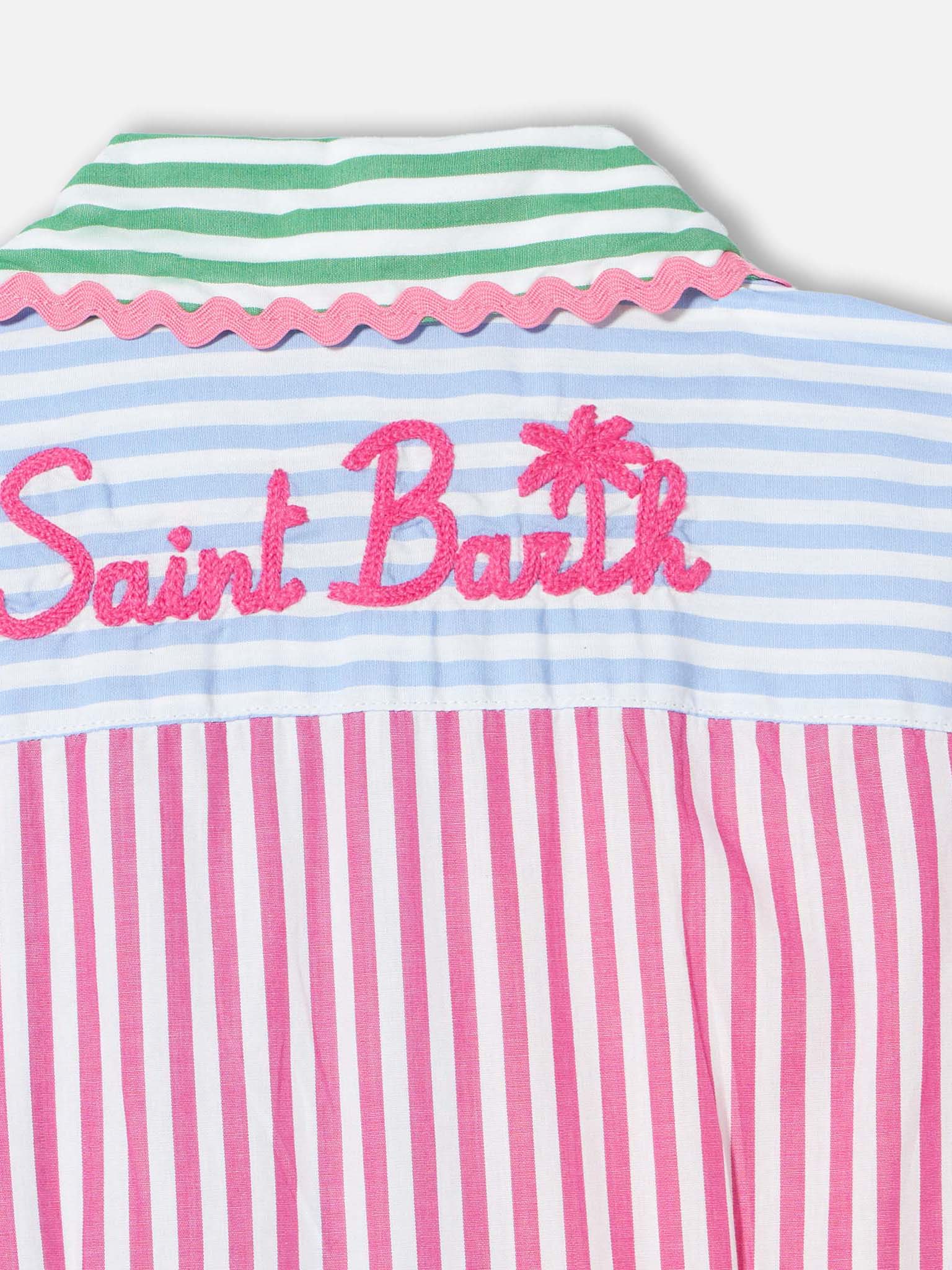 mc2-saint-barth-abito-bambina-darya-corto-cotone-ricamato image 3