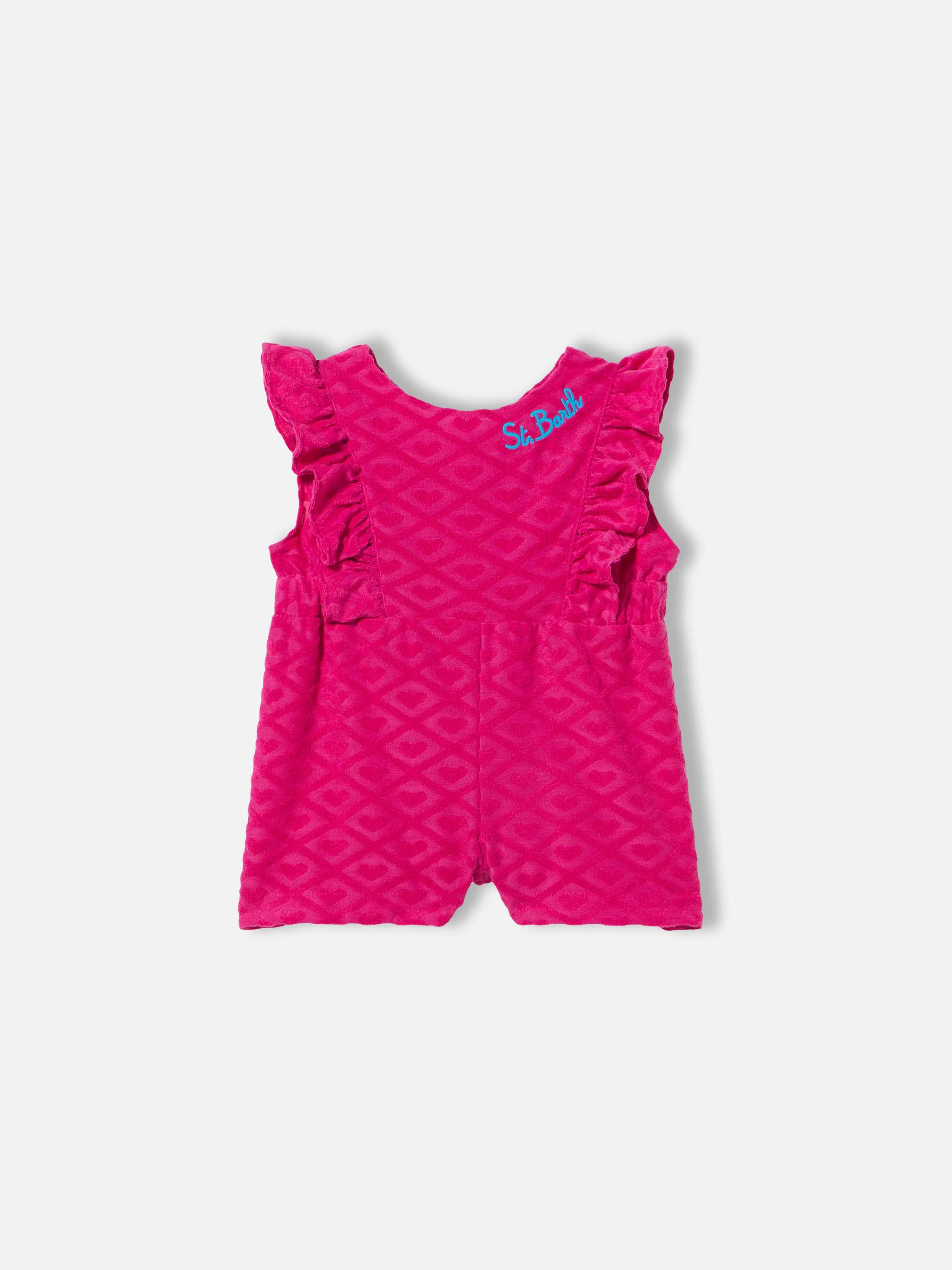 mc2-saint-barth-tutina-neonata-fucsia-in-spugna-con-cuori-in-rilievo image 1