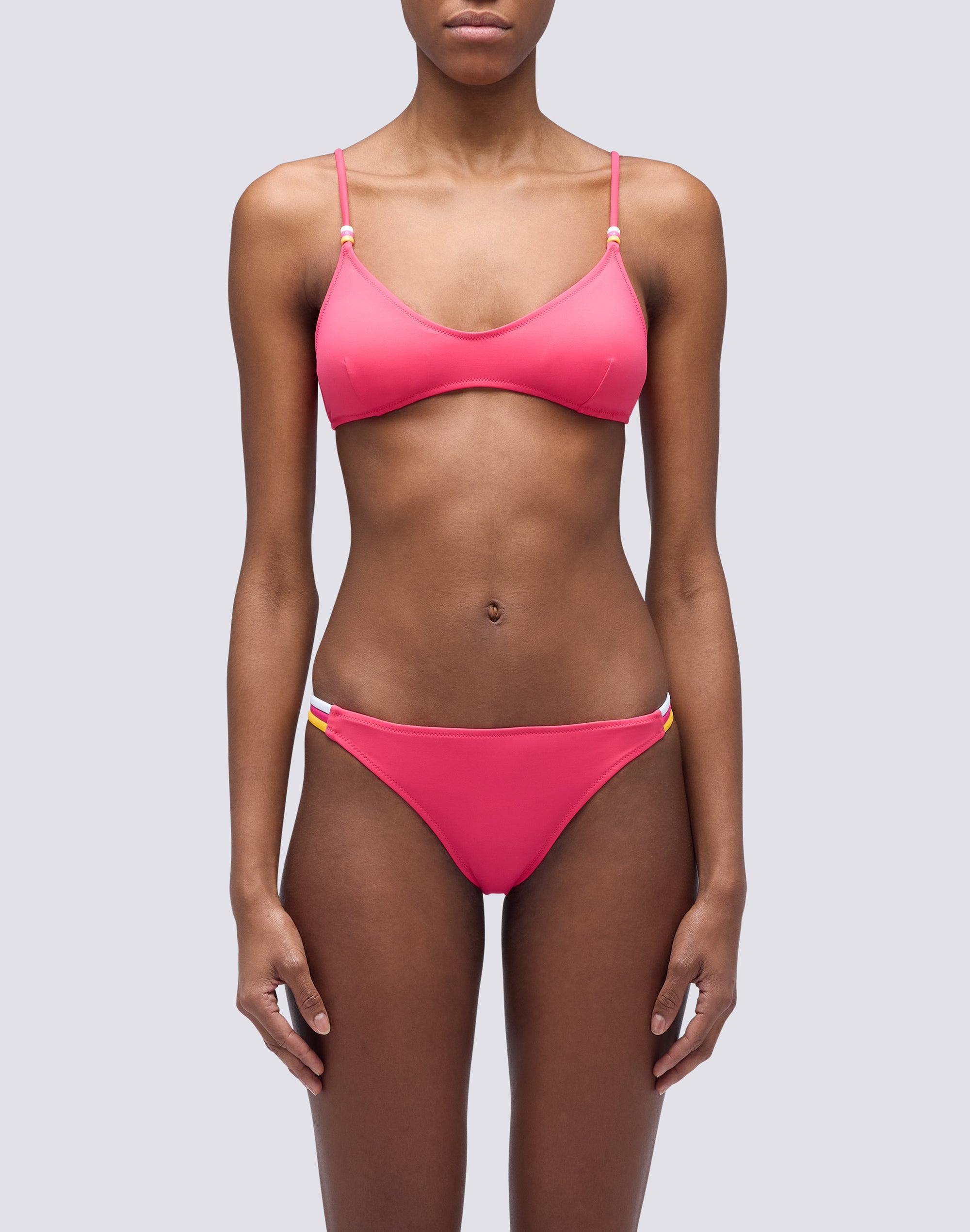 sundek-bikini-donna-top-bralette-imbottita-slip-brasiliana-tricolore image 1